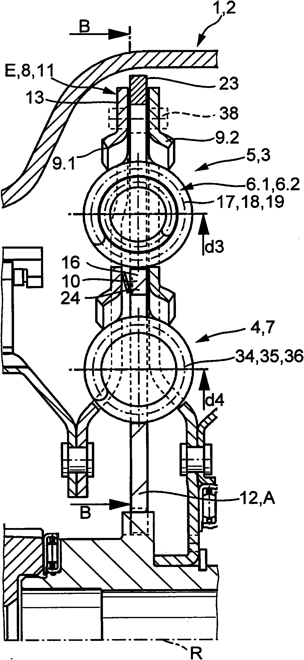 Device for damping vibrations, in particular a multi-step torsional vibration damper