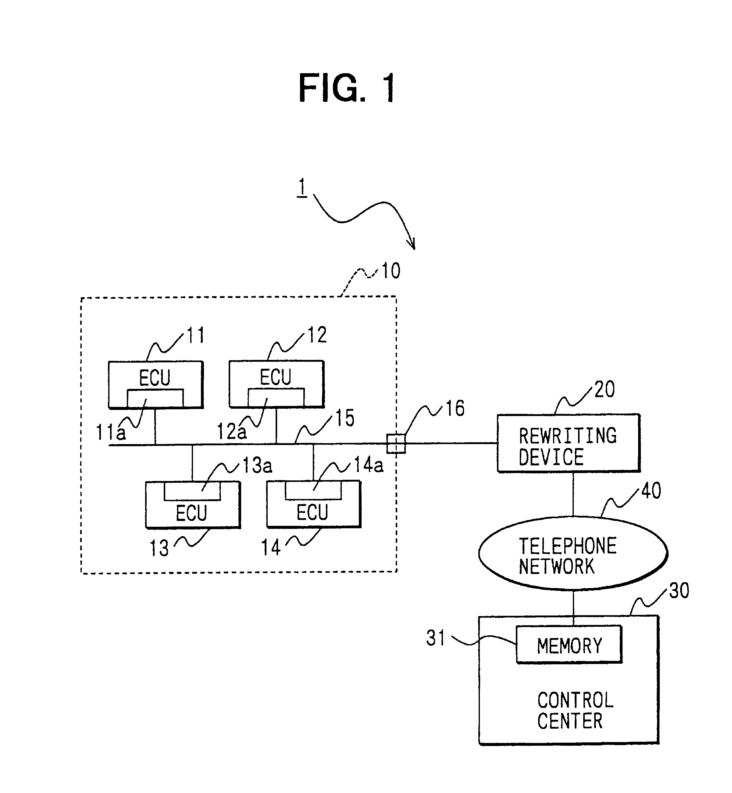 Control information rewriting system