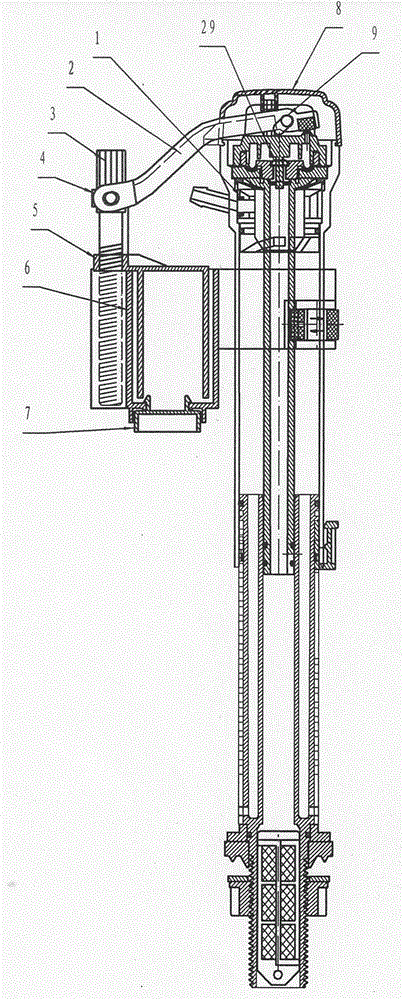 Water tank water inlet valve of float bucket integrated structure