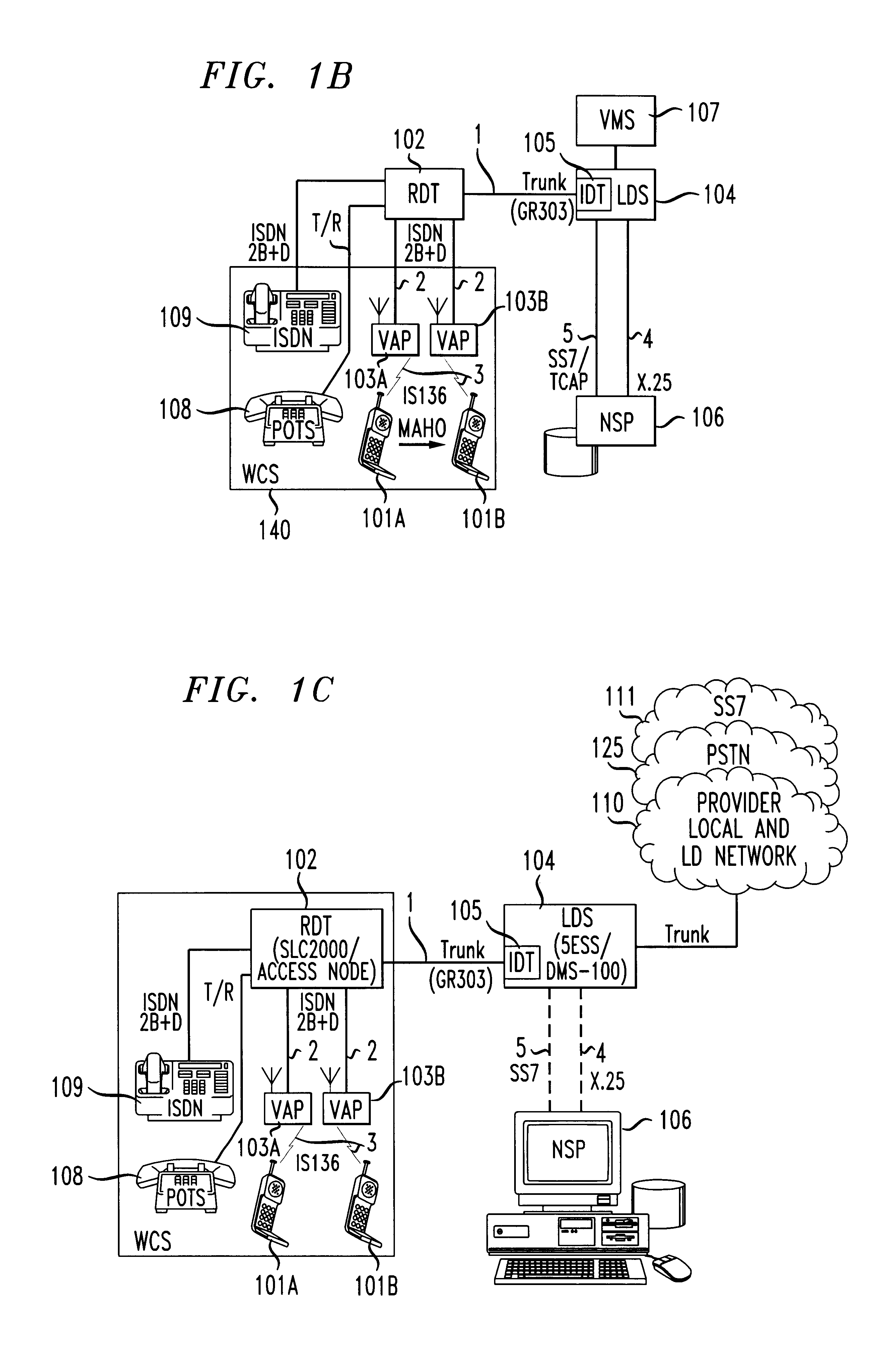 Distributed network voice messaging for wireless centrex telephony