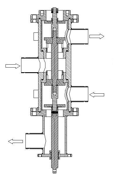 Axially-sealed fluid pressure switcher with reciprocating sliders