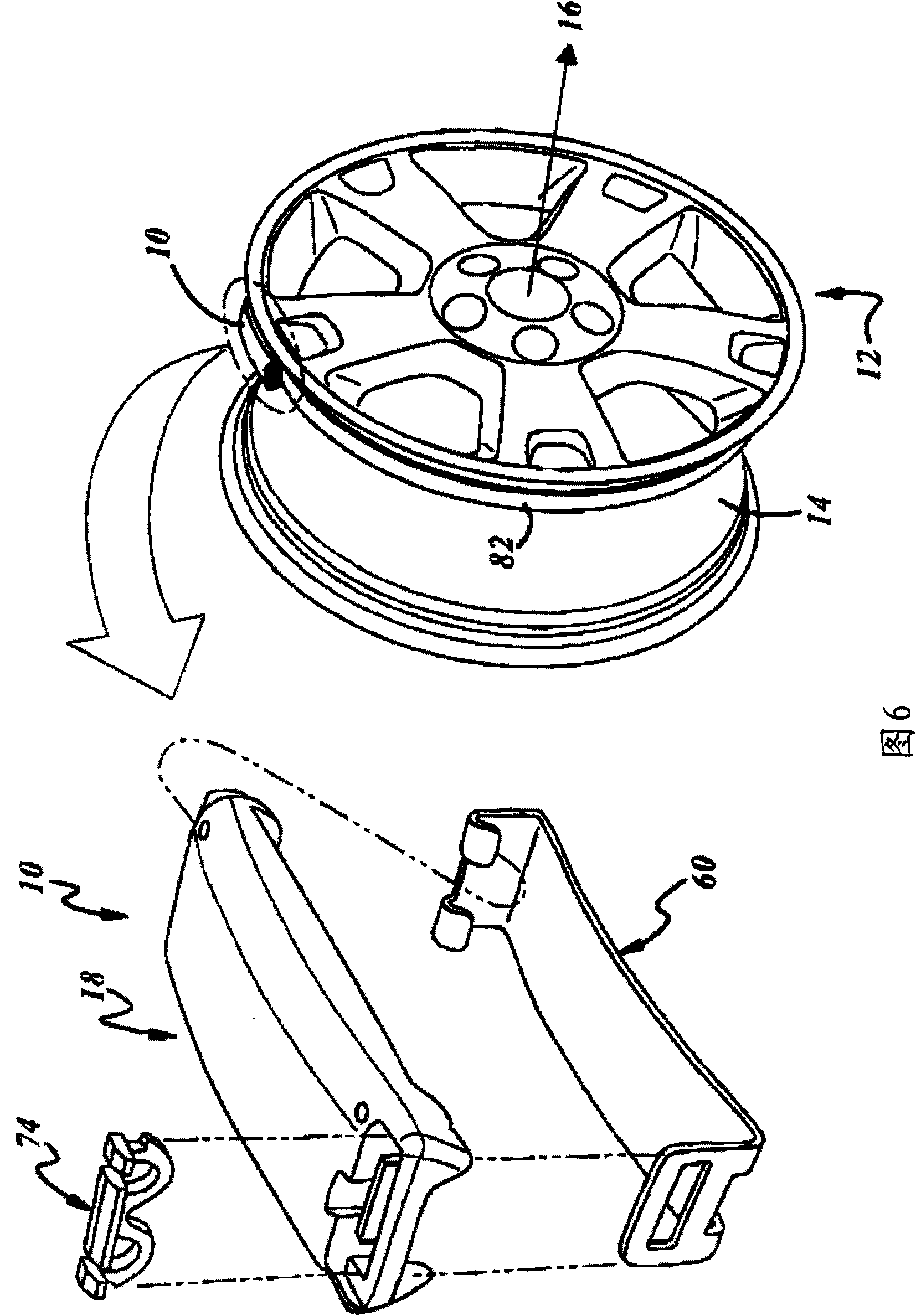 Tire pressure monitor system with side entry pressure port