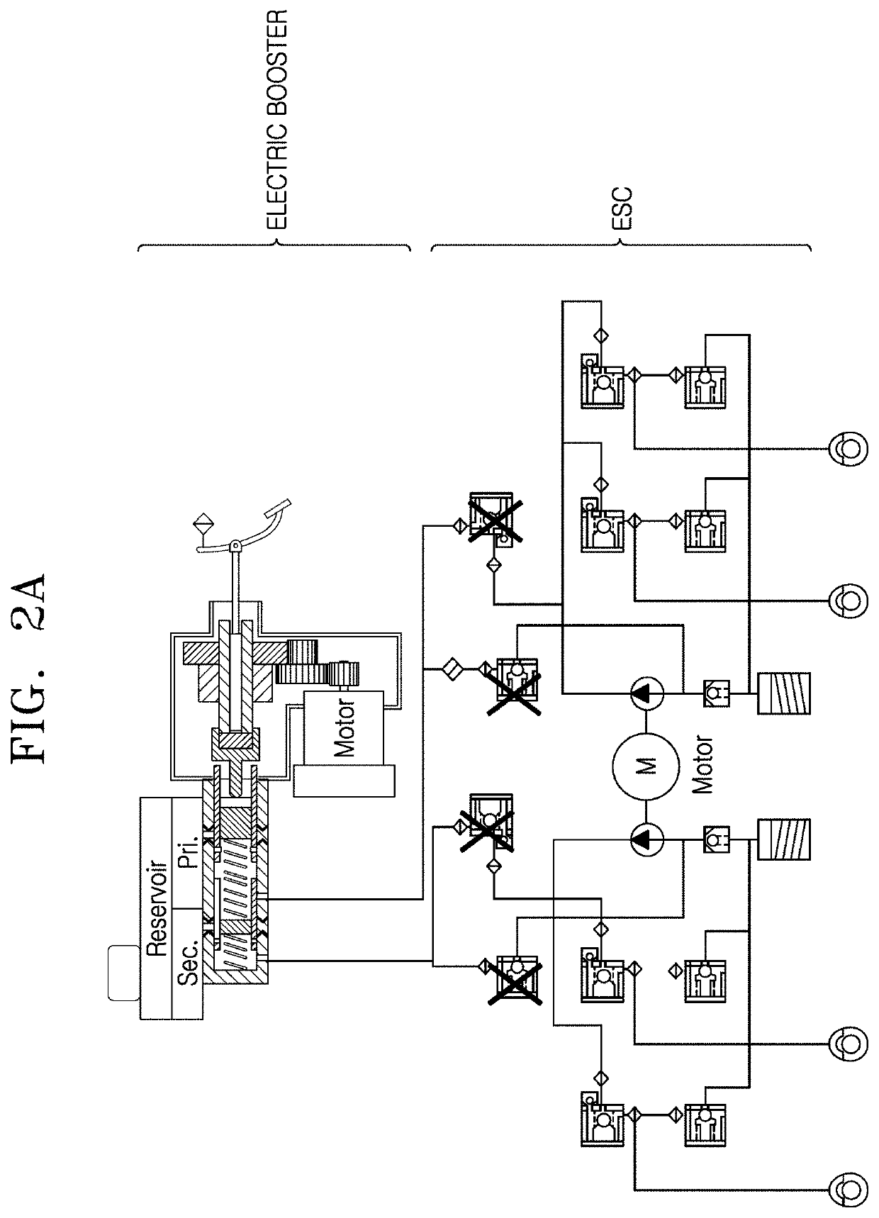 Apparatus for braking using electric booster and control method thereof