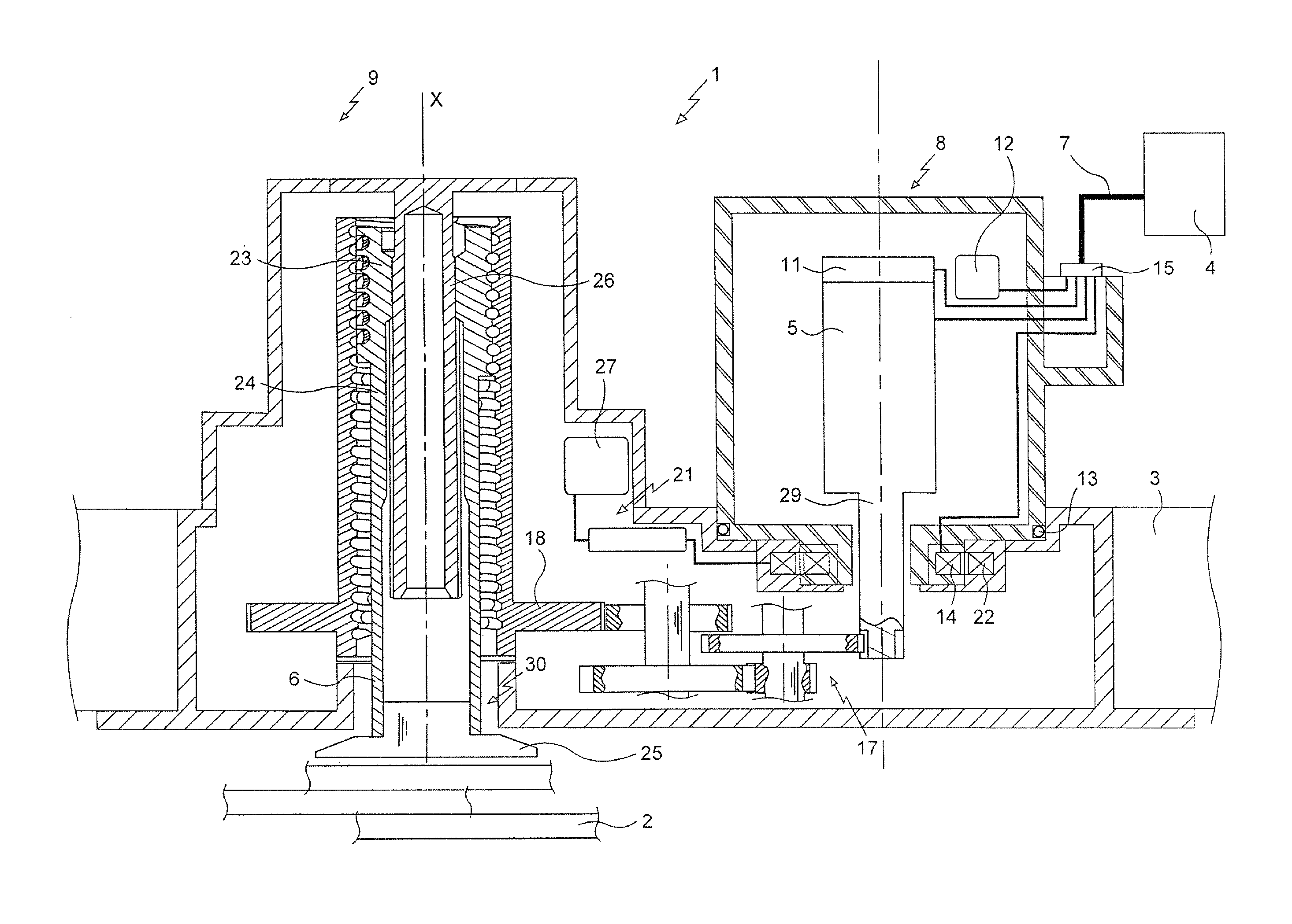 Electromechanical actuator for a brake