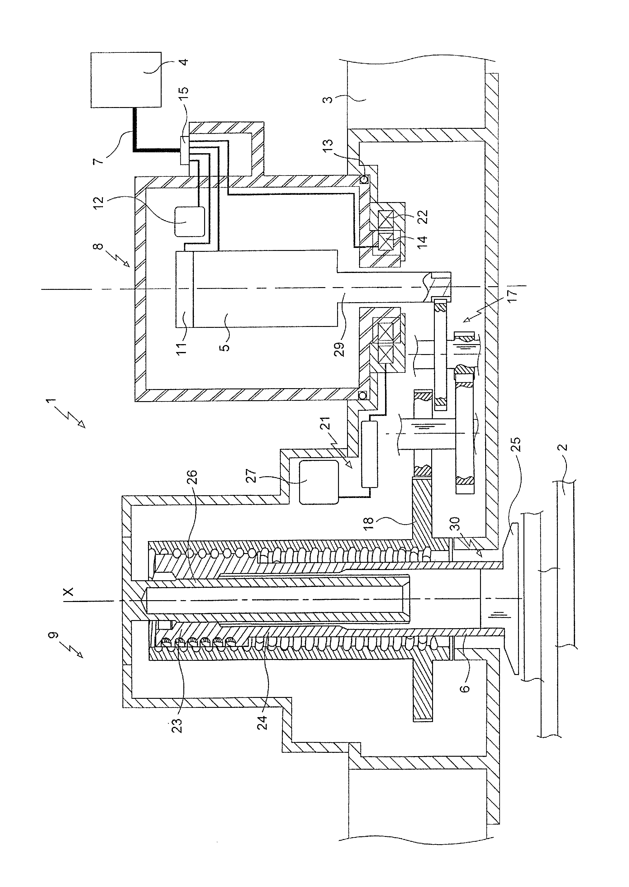 Electromechanical actuator for a brake