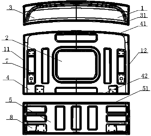 Commercial vehicle cab roof structure