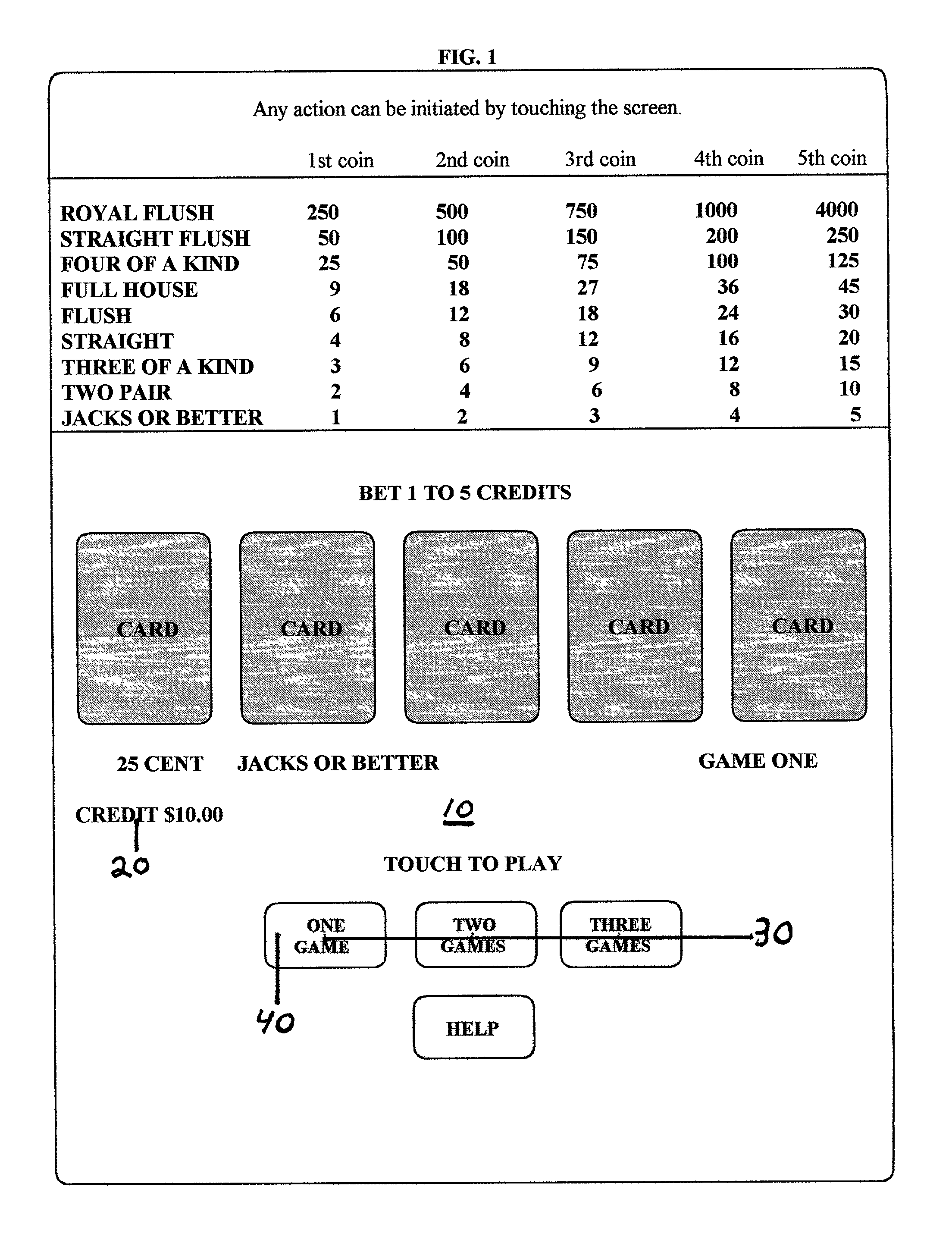 Multi-game machine and method for simultaneous play