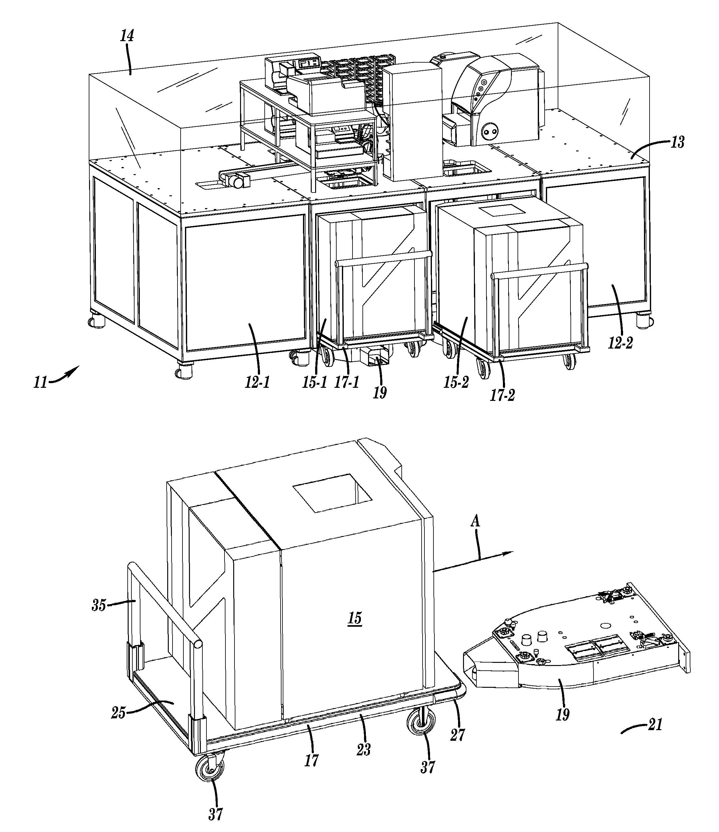 Instrument docking station for an automated testing system