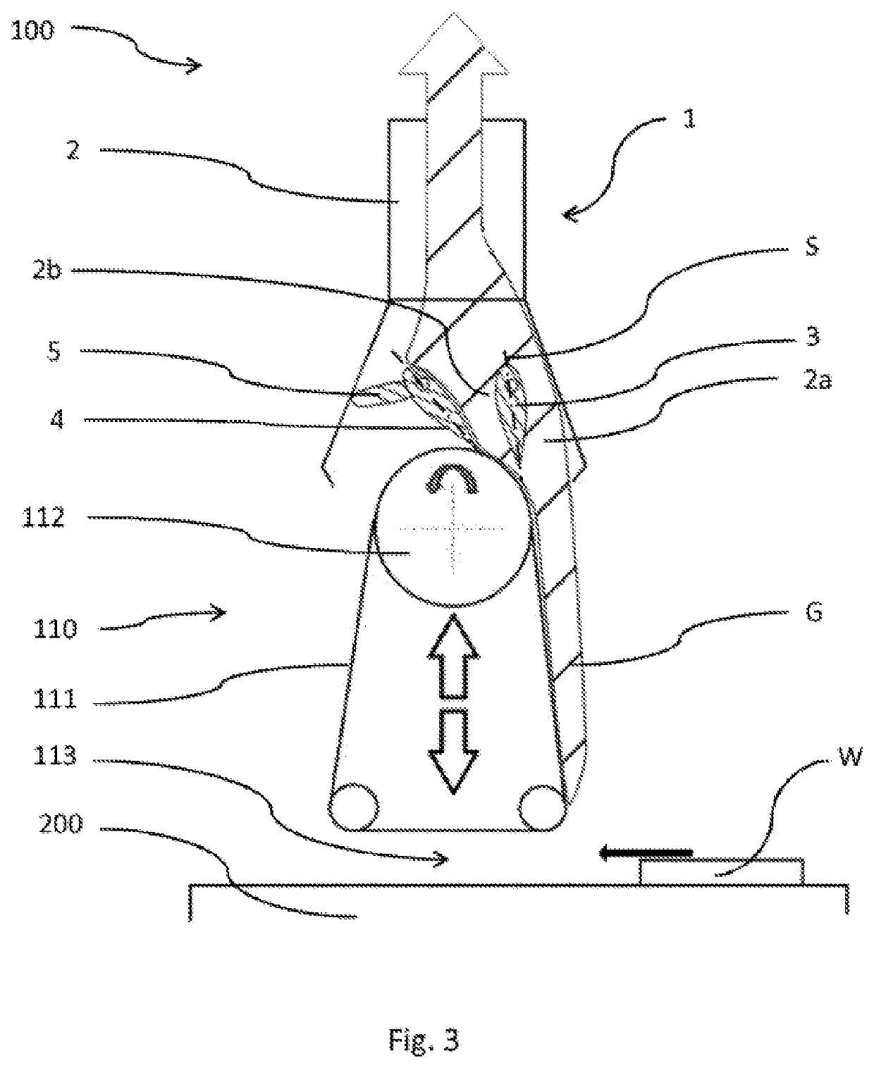 Suctioning Device Having Optimized Dust Suctioning