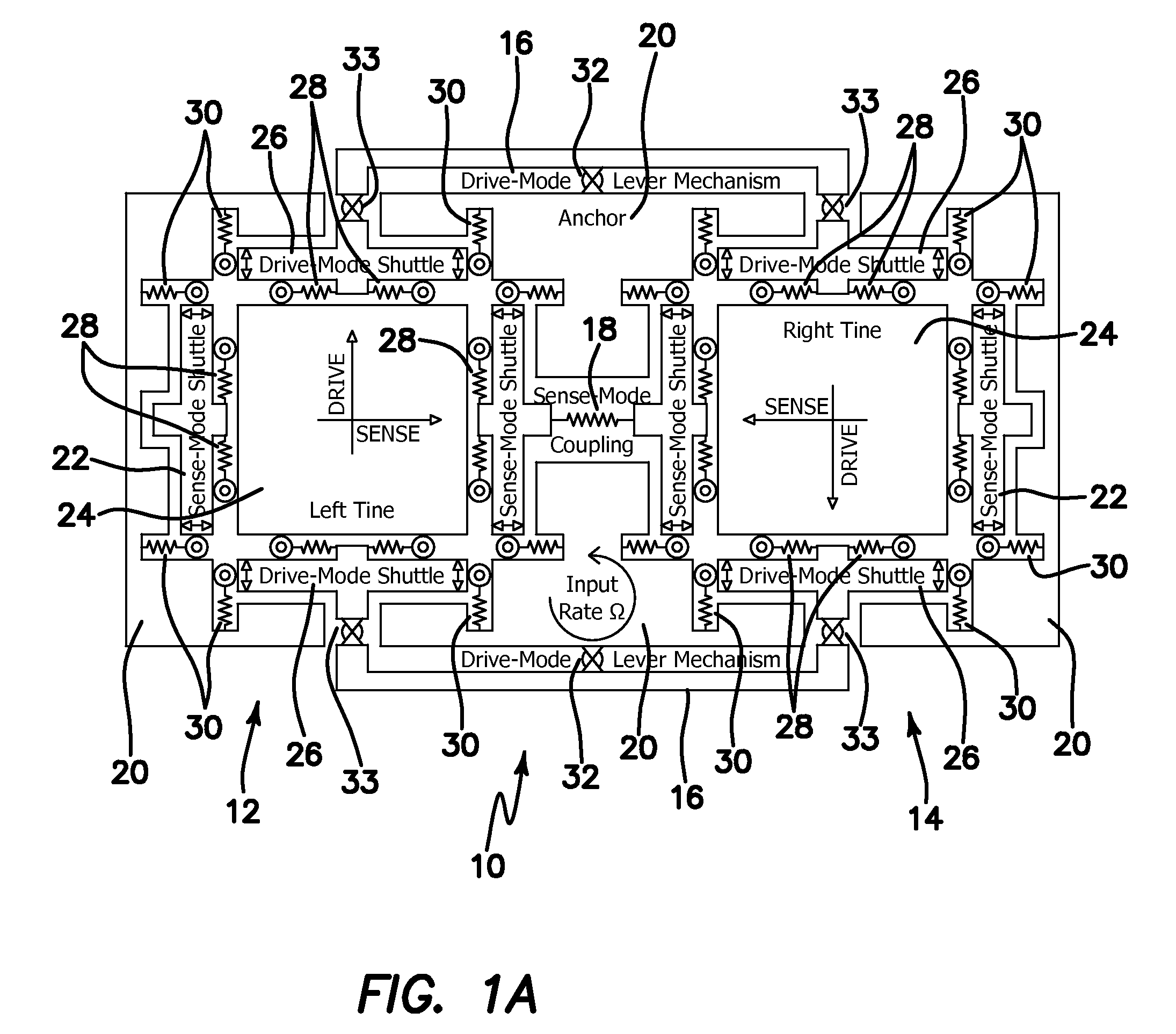 Micromachined tuning fork gyroscopes with ultra-high sensitivity and shock rejection