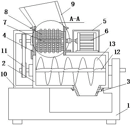 Material tank for processing of cable sheath