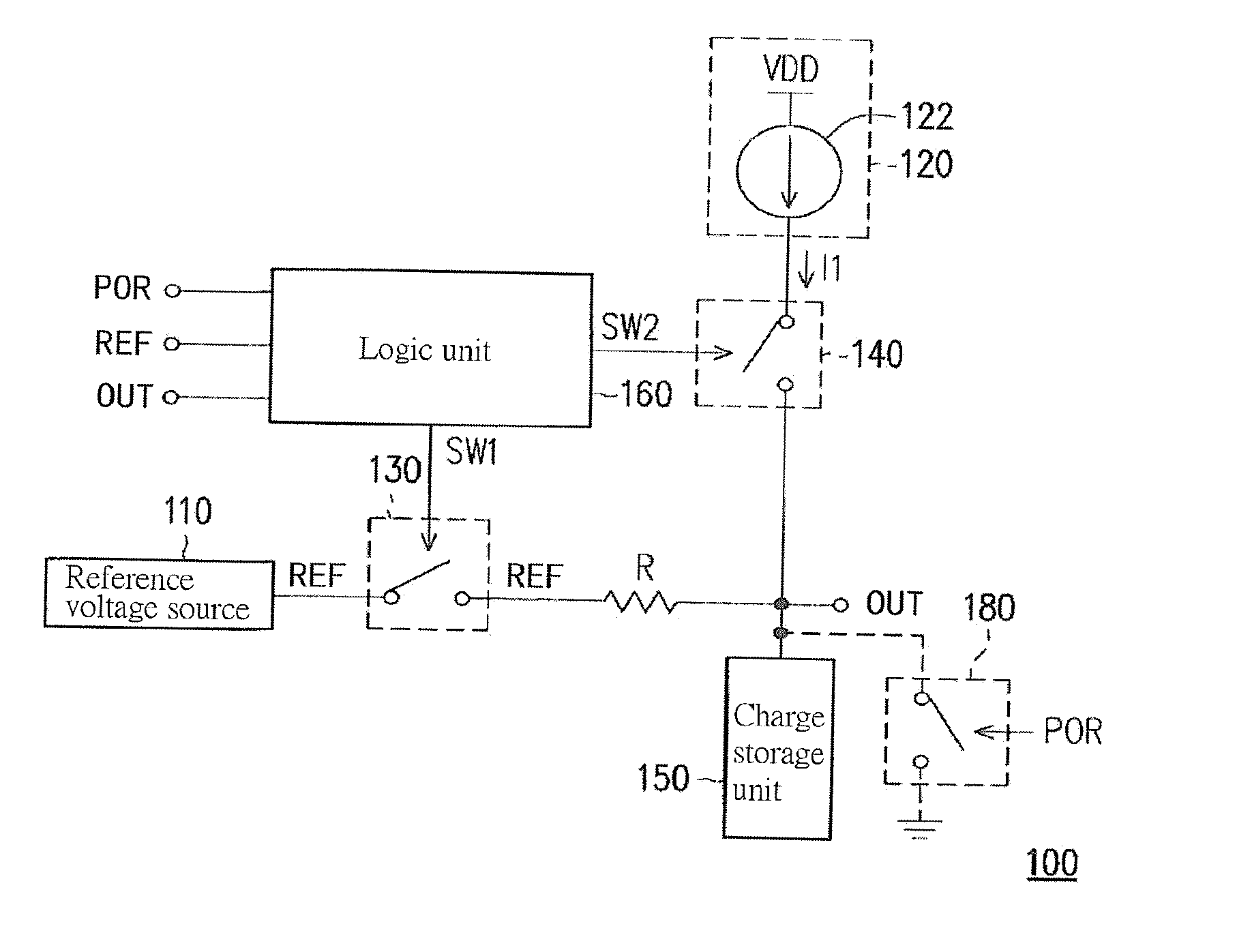 Reference voltage generating device and method