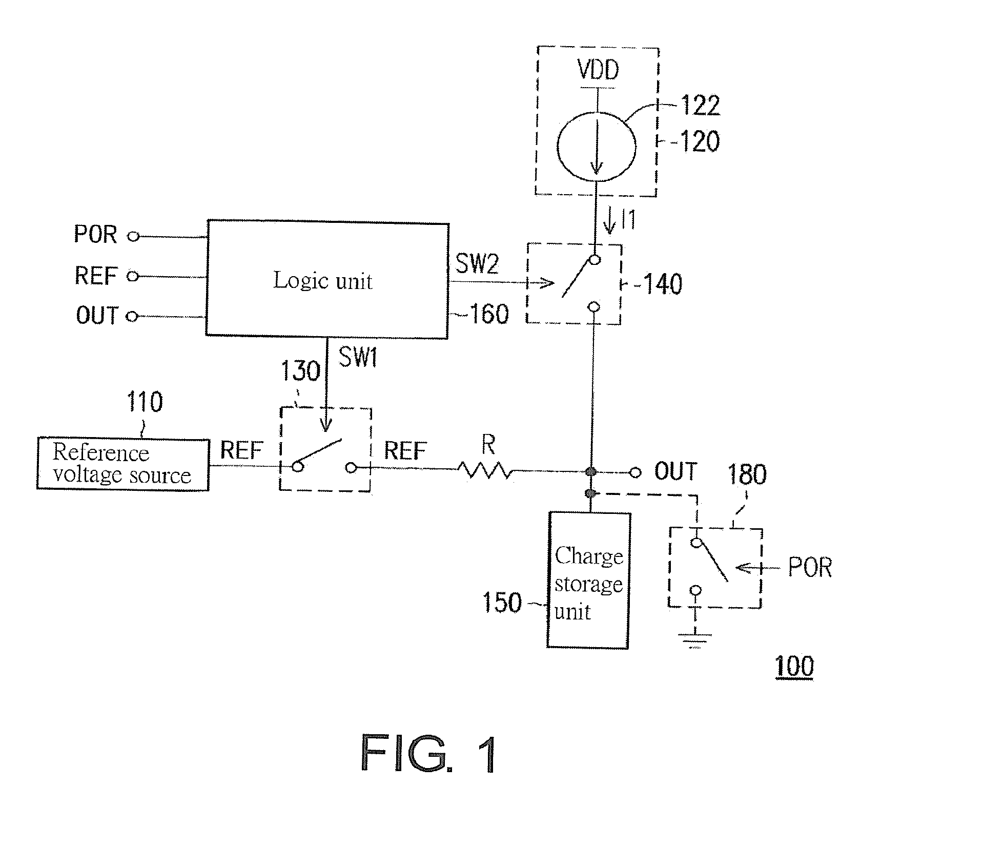 Reference voltage generating device and method