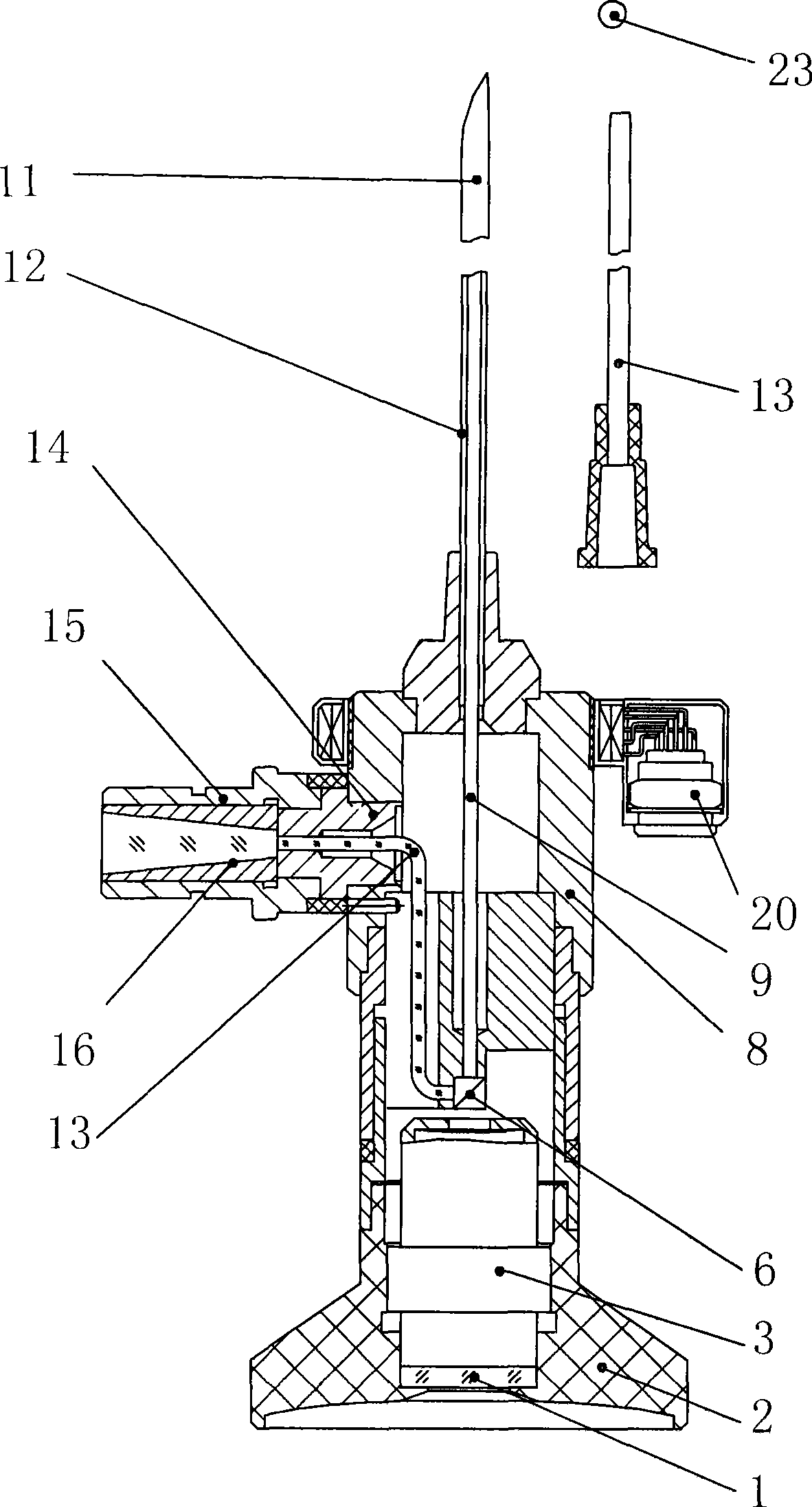 Puncture oriented adherent observation type puncture endoscope for percutaneous renal stone-extraction operation