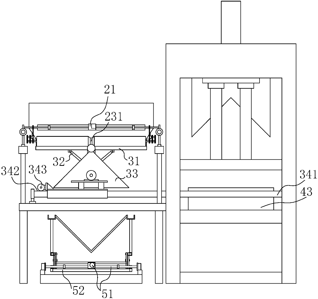 L-shaped plate vibration extrusion production line