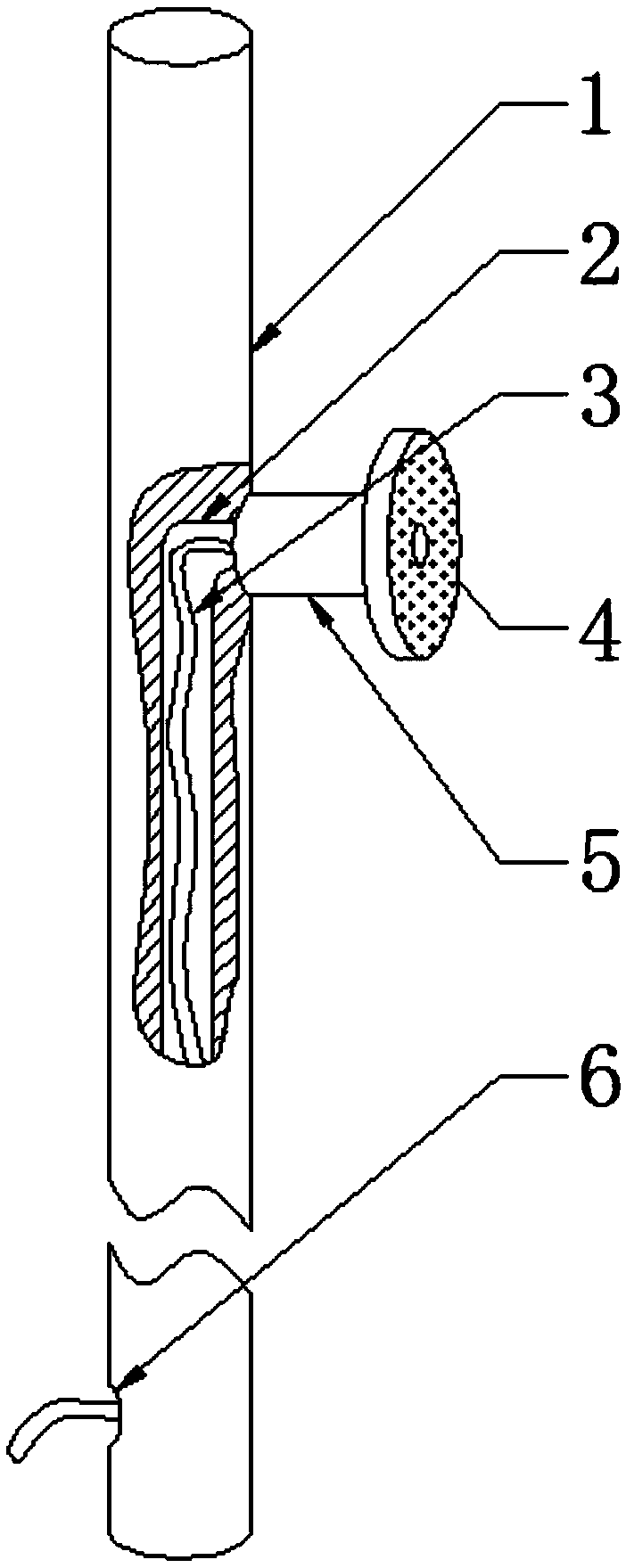 Mop handle convenient to hang