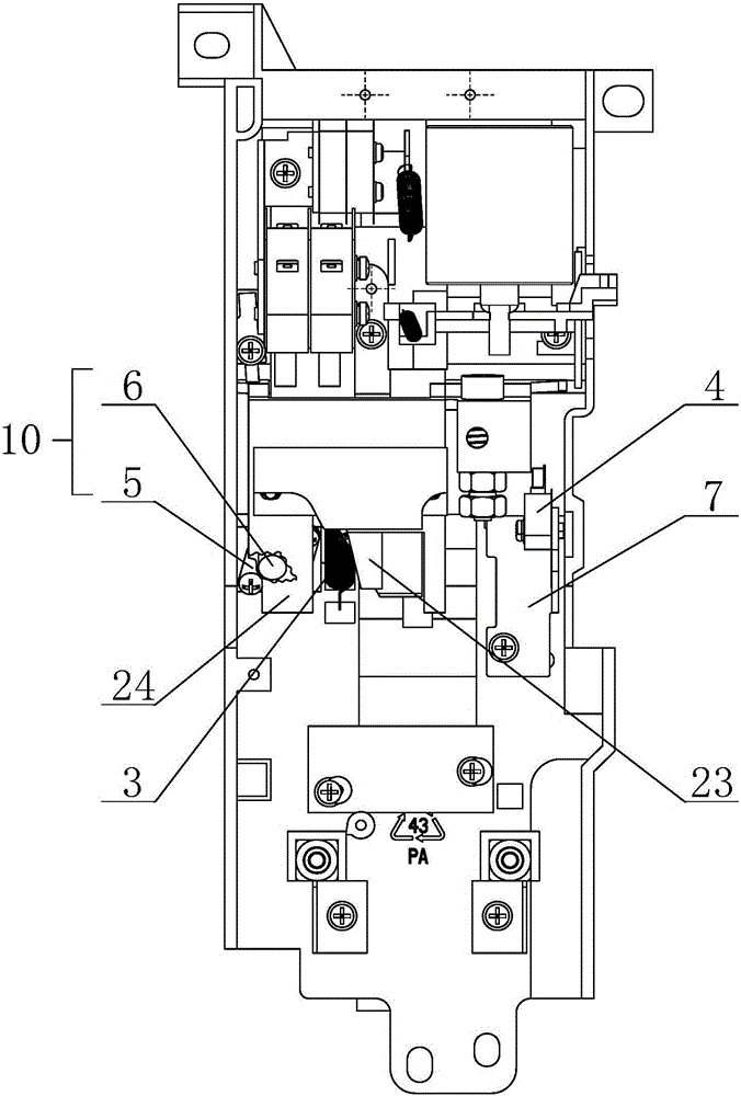 A circuit breaker intelligent controller base with magnetic damping