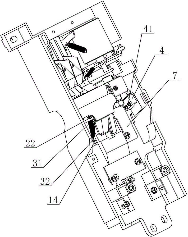 A circuit breaker intelligent controller base with magnetic damping