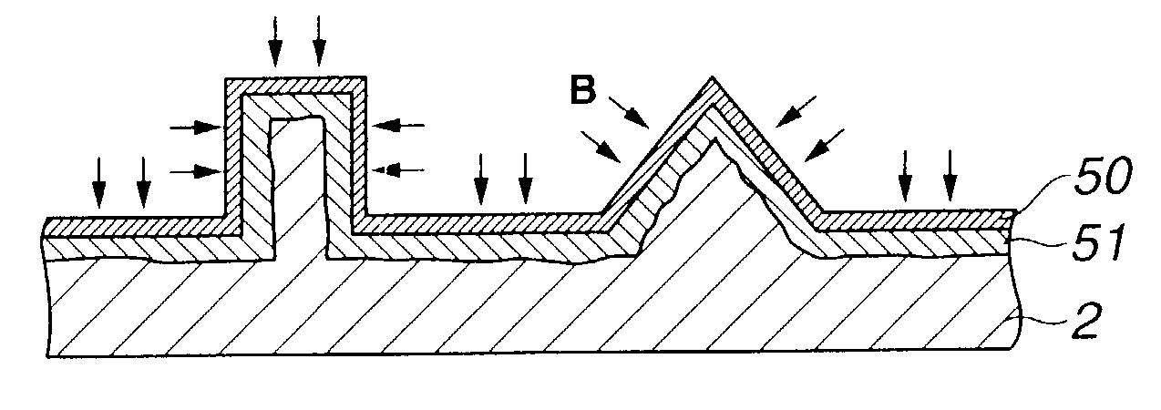 Method for processing the surface of an insulating article, printer head and substrate for recording medium