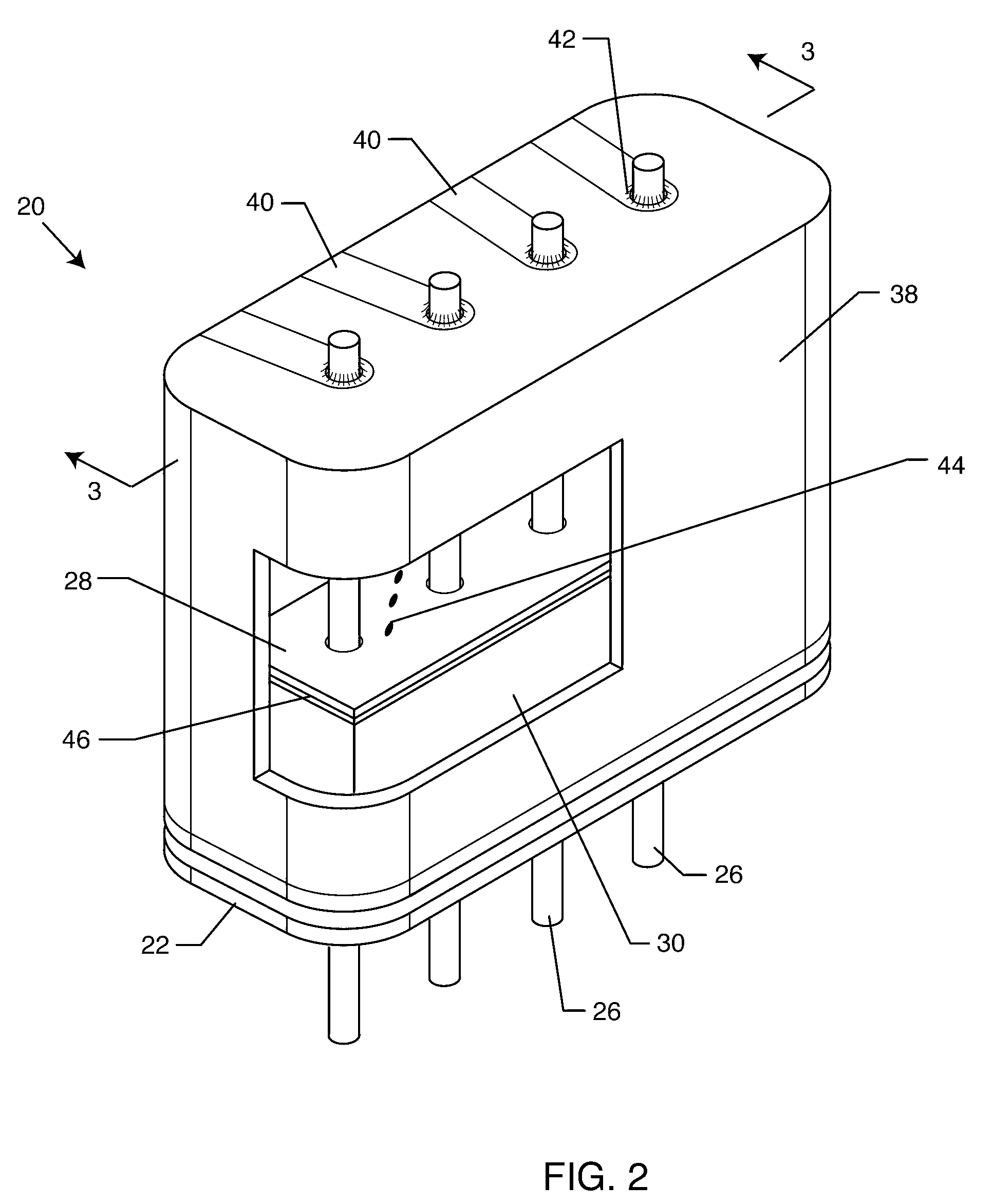 Device to protect an active implantable medical device feedthrough capacitor from stray laser weld strikes, and related manufacturing process