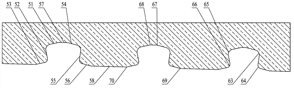 Multi-plane sealing tooth-width-changing wedge type coupling structure and oil well pipe structure