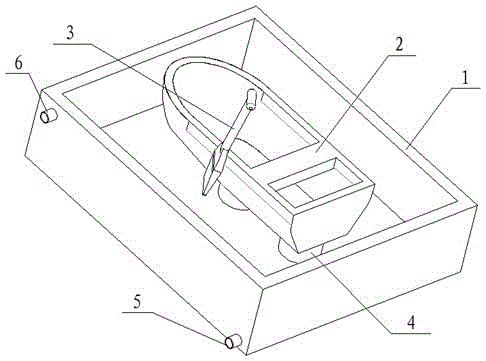 Rowing device provided with force induction oar