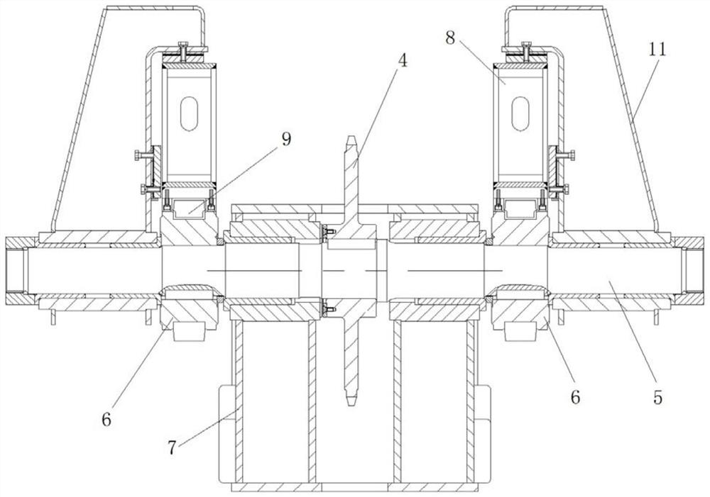 Mining excavator pushing and pressing device and mining excavator