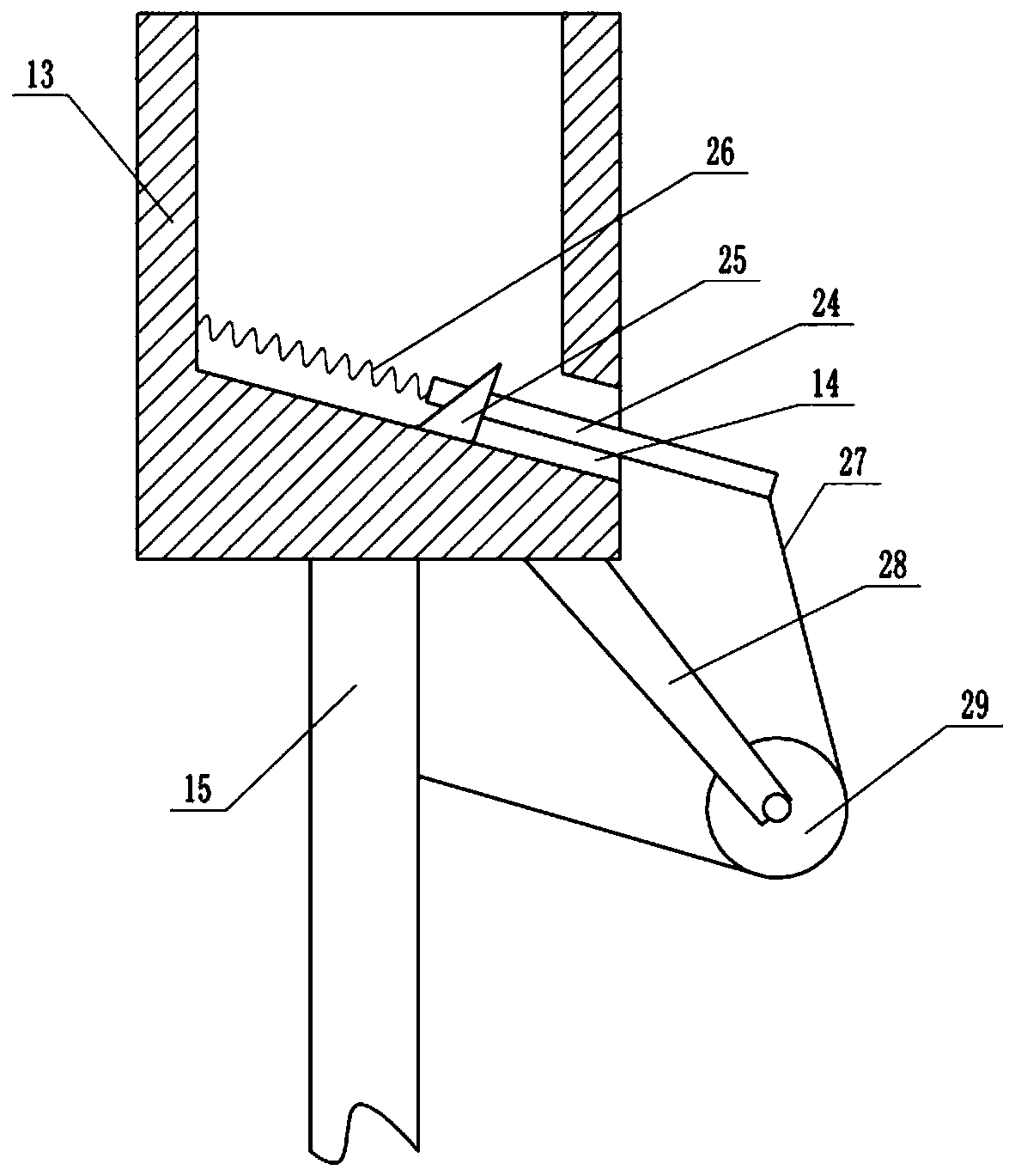 Wood hole-opening device for table