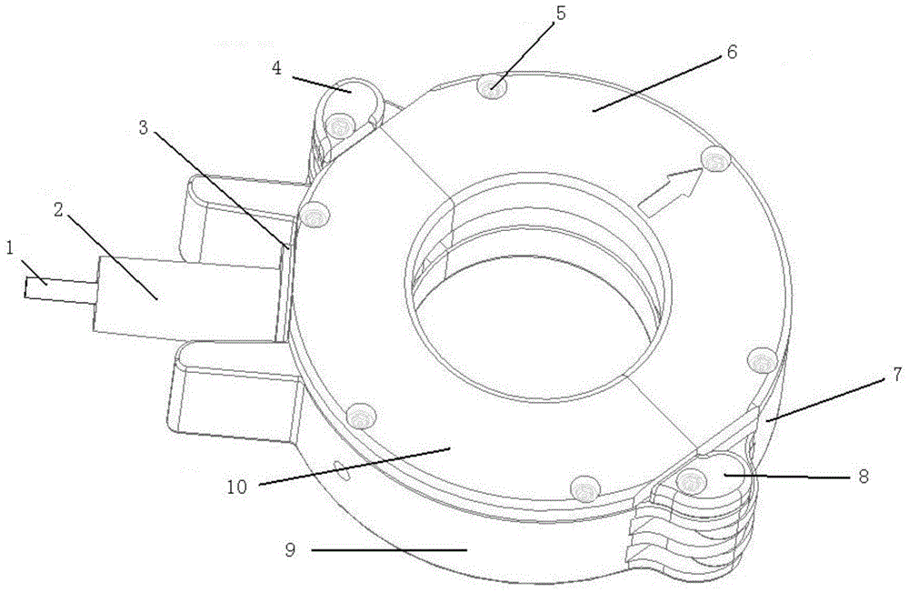 Partial discharge high-frequency current transformer and its preparation method