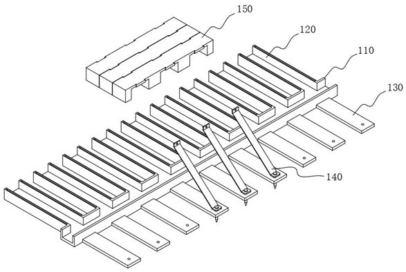 Anchoring device for concrete vibration shaping for side wall building of the deep foundation pit module