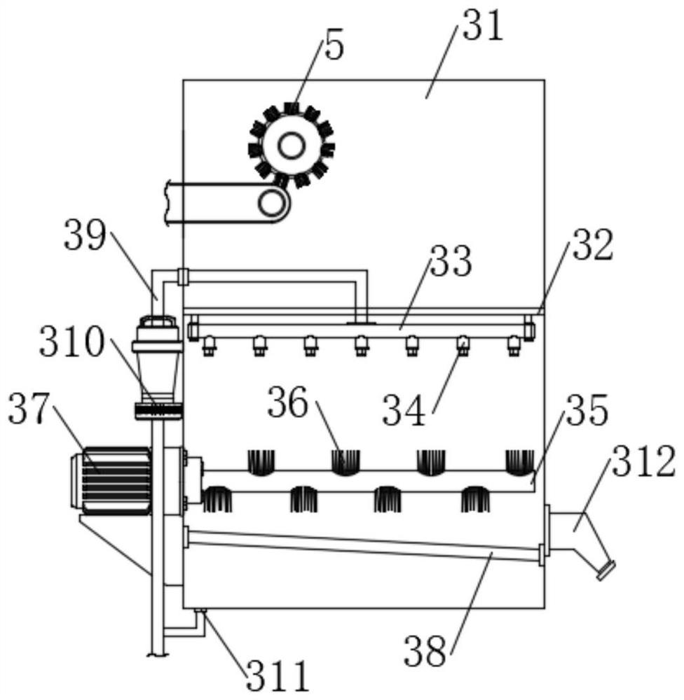 A process for recovering rubber granules using a recovery device for rubber granules