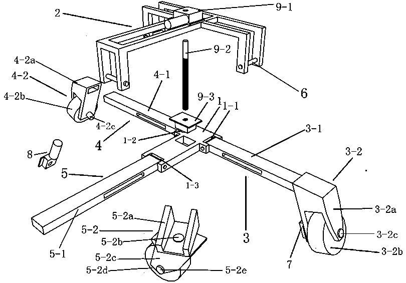 Electric moving trolley used for steering test table