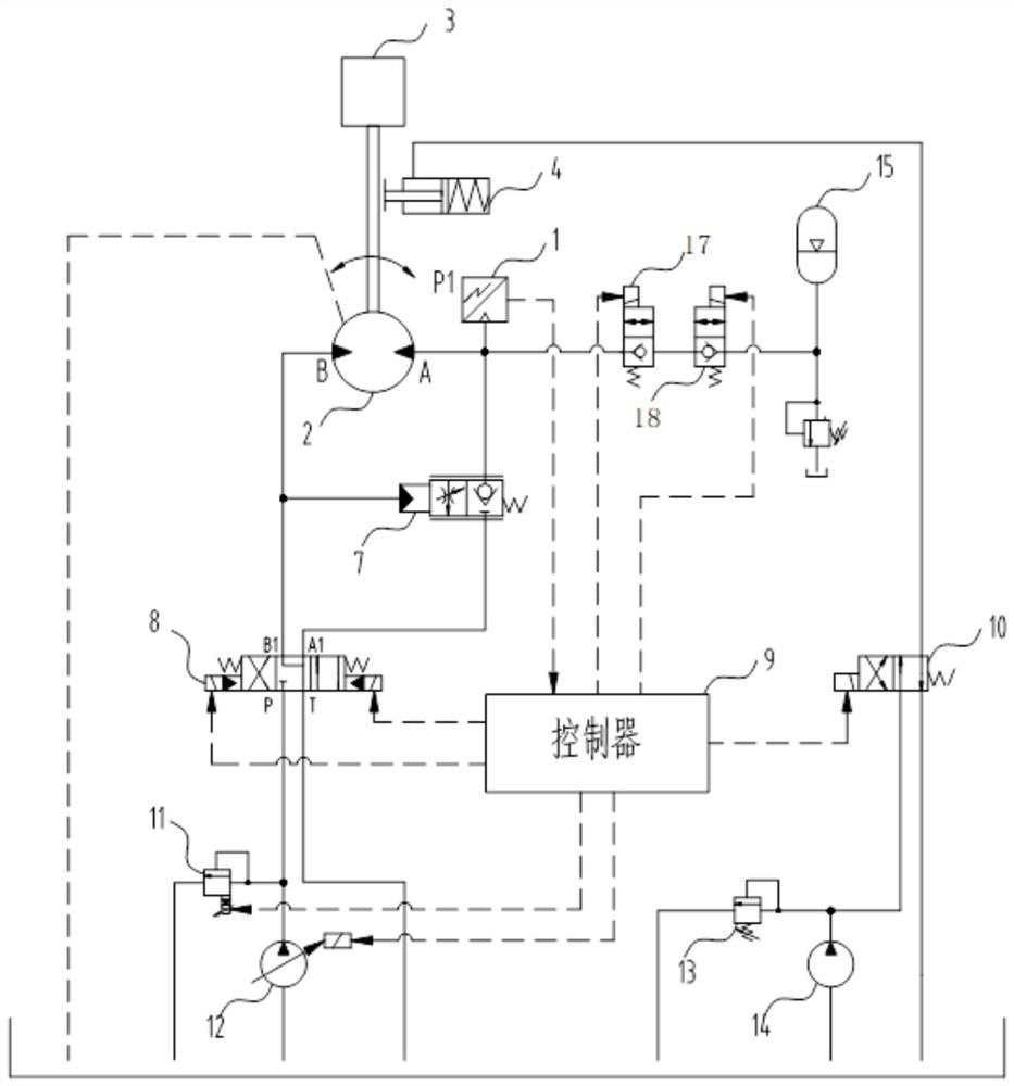 Hoist hydraulic control system and crane