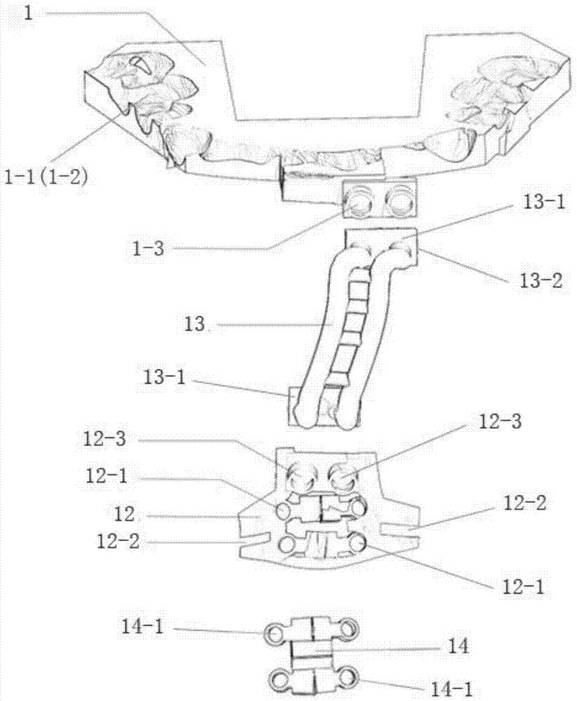 Navigation device for bone block directional movement in orthognathic surgery and manufacturing method thereof