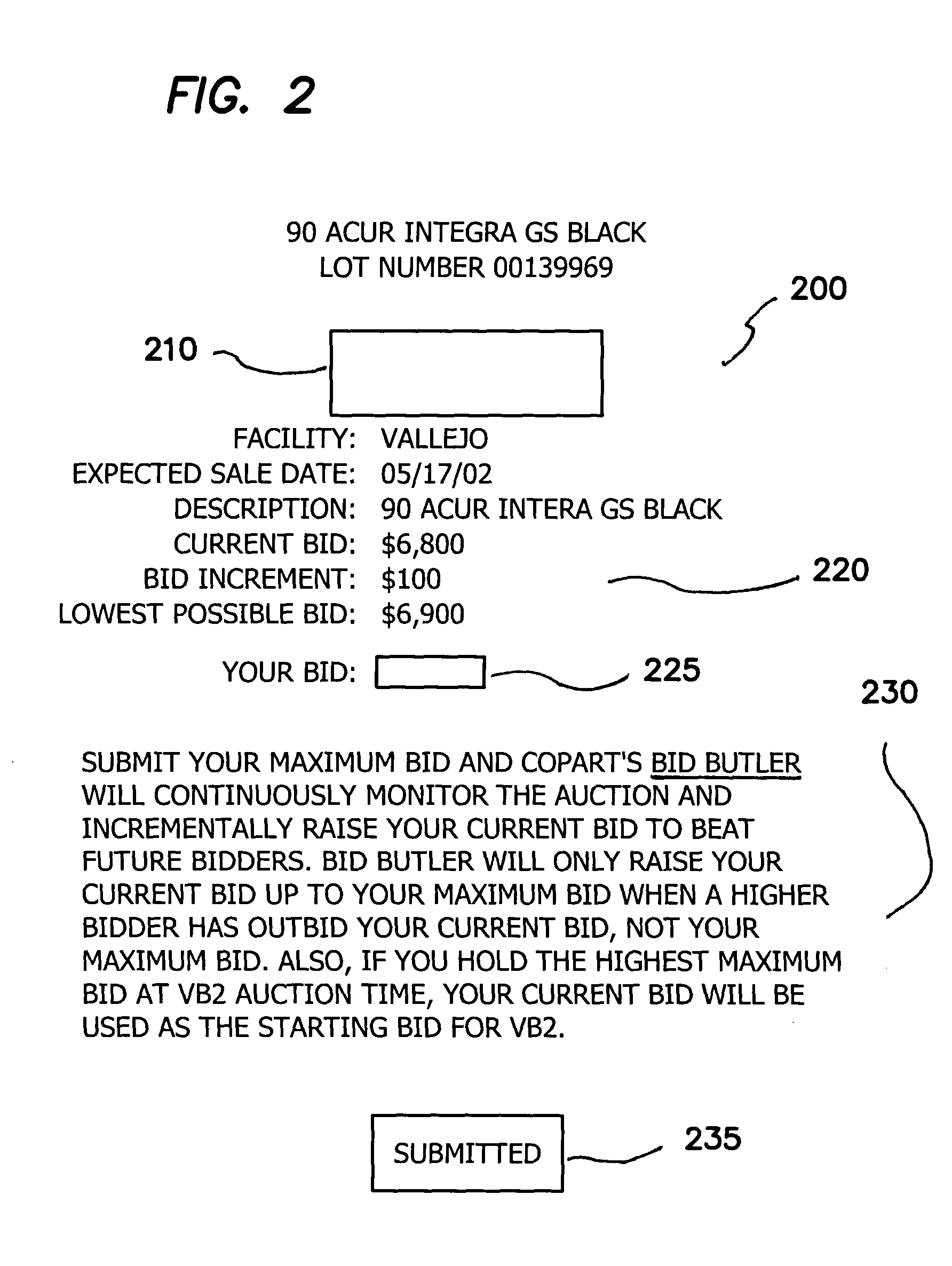 Online bidding system