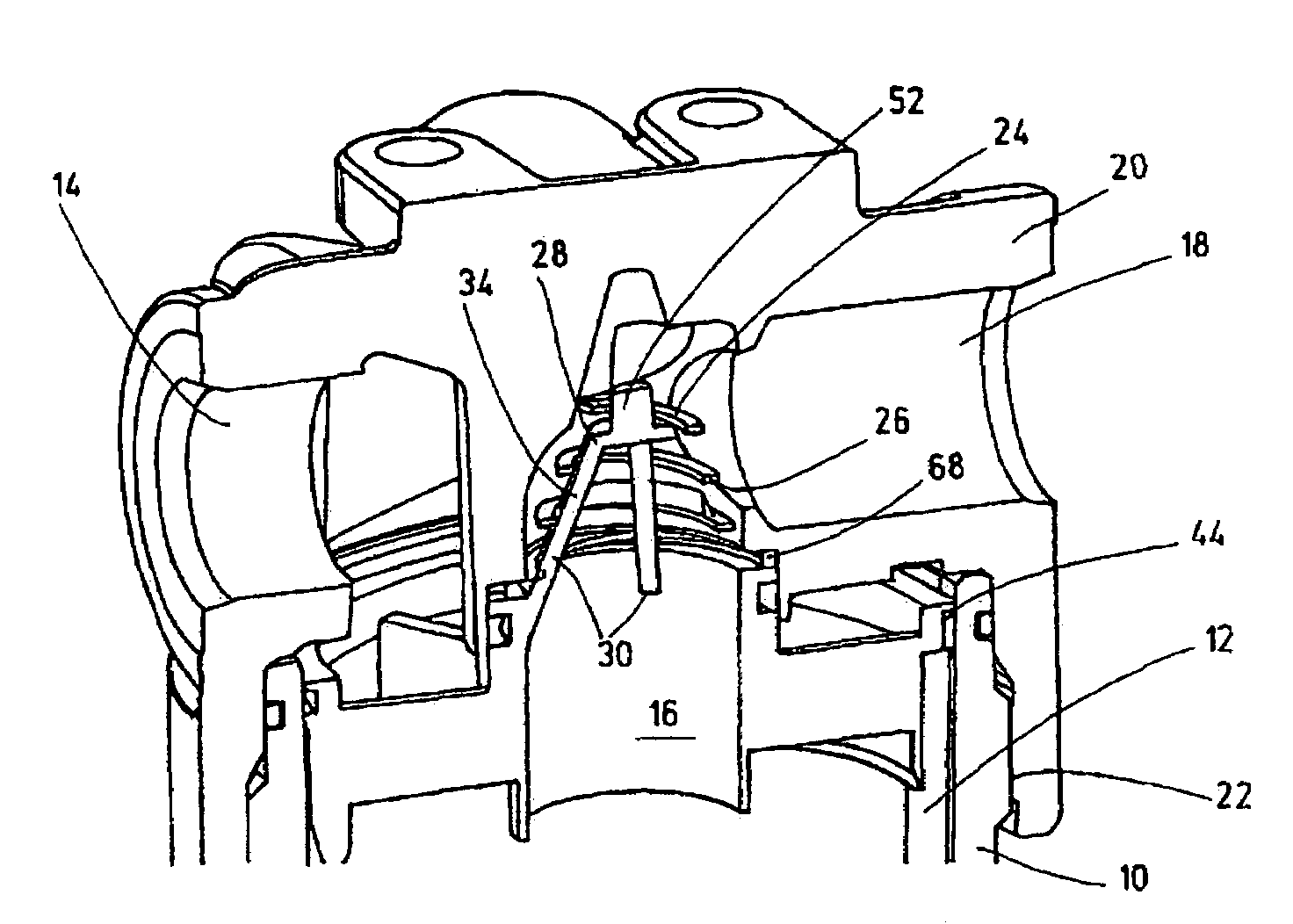 Filter device and parts thereof and a method for operating of the filter device