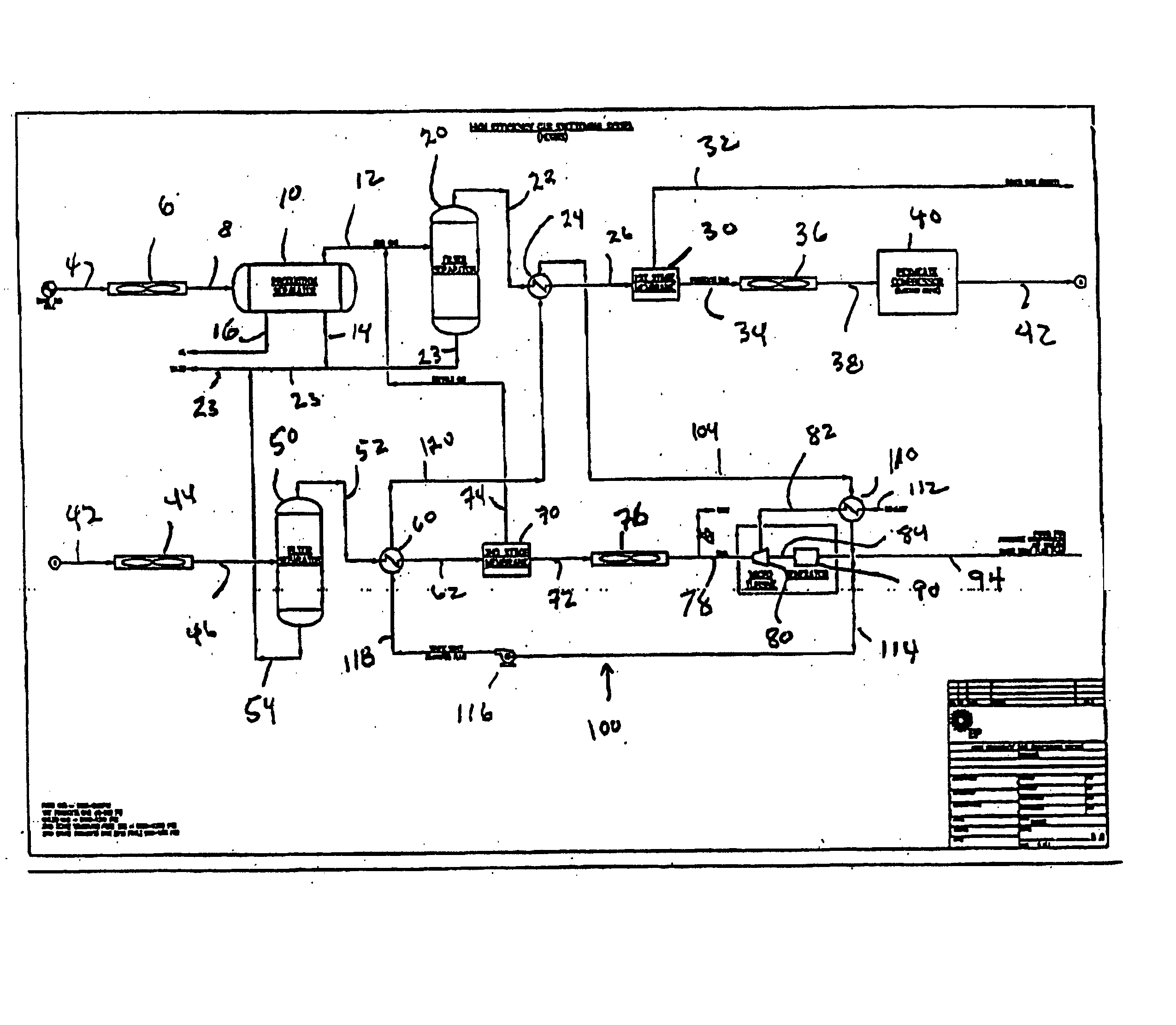 High efficiency gas sweetening system and method