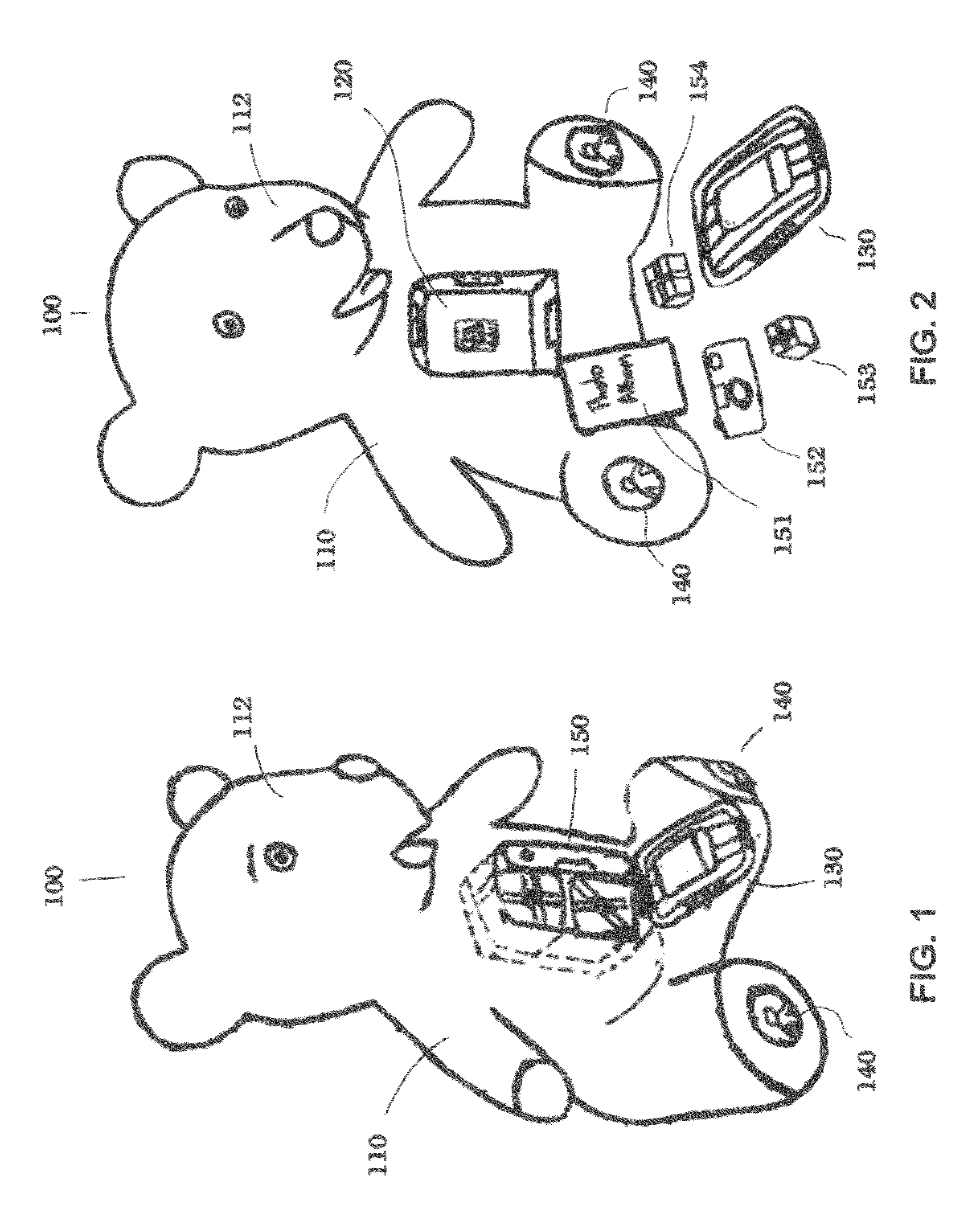 Novelty toy accessory with concealed compartment insert templates