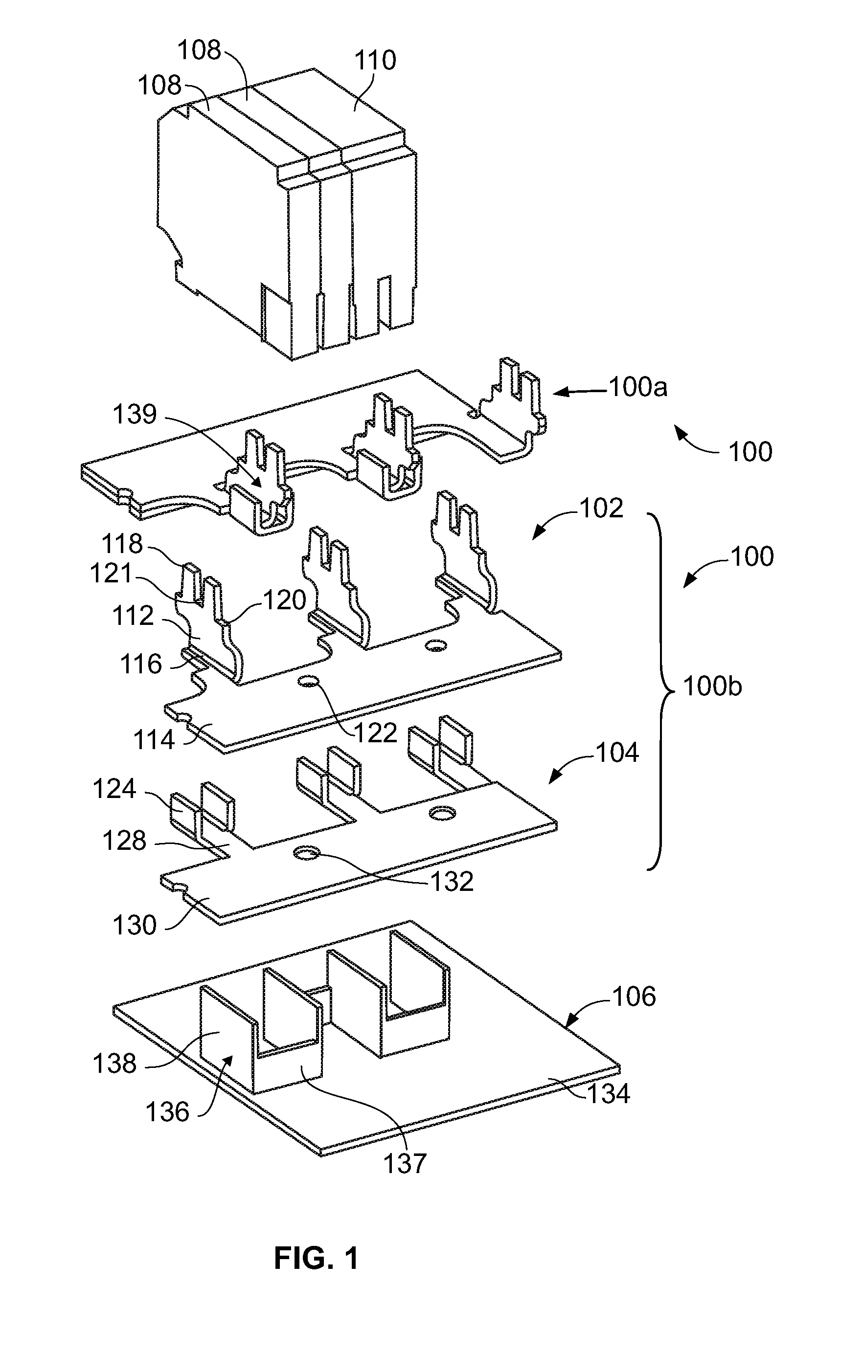 Double bus bar load center