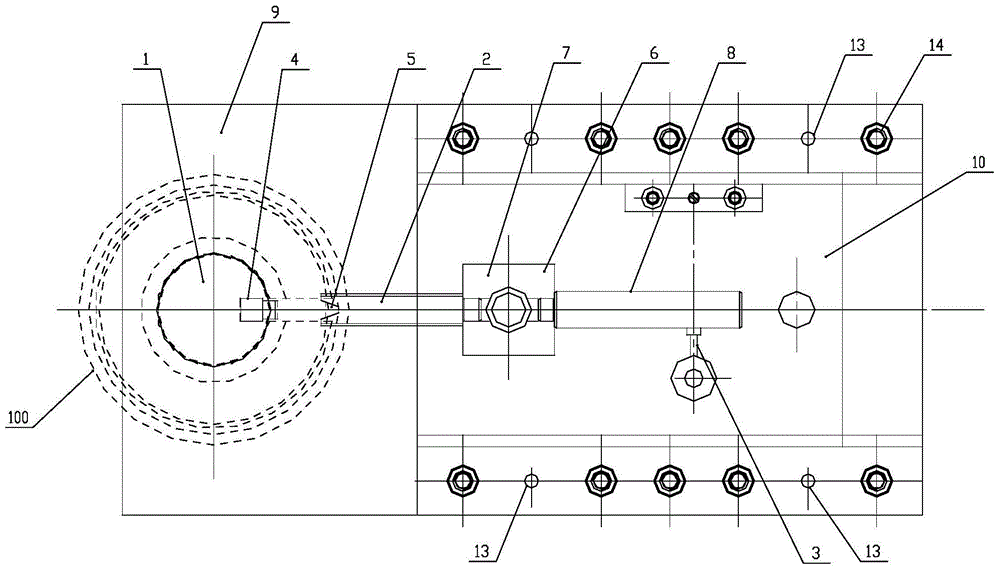 Tool for testing degree of symmetry of gear key groove