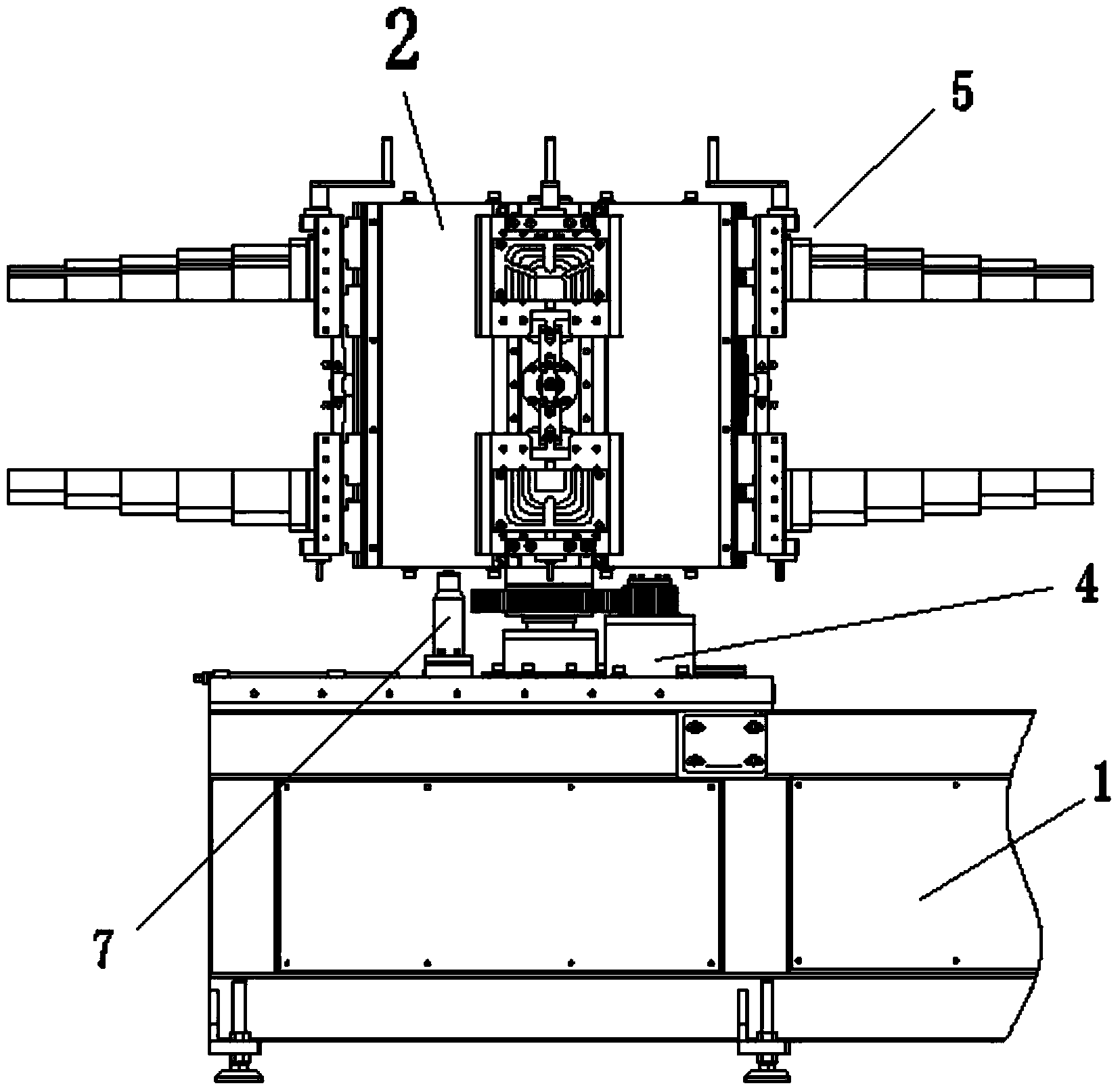 Station rotating device of multi-station winding machine