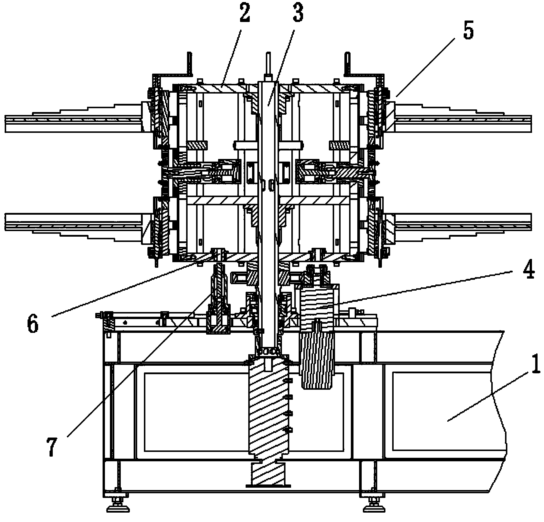 Station rotating device of multi-station winding machine