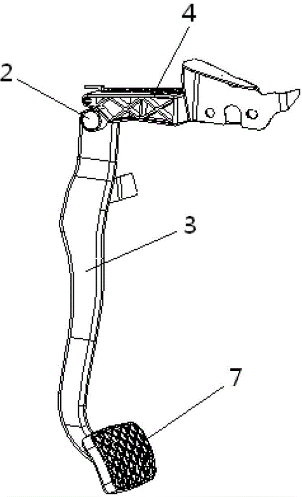 Crushing type pedal crushing mechanism and automobile with the mechanism