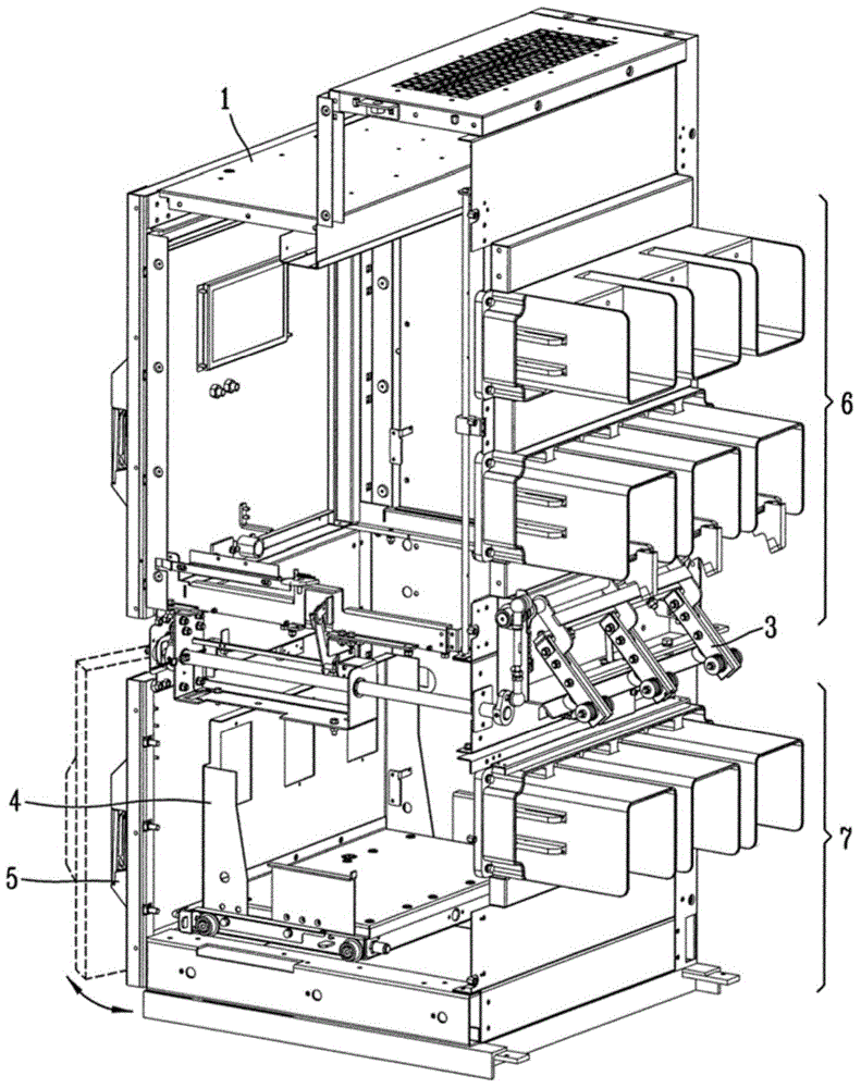 Door interlock device for transformer room of vacuum circuit breaker