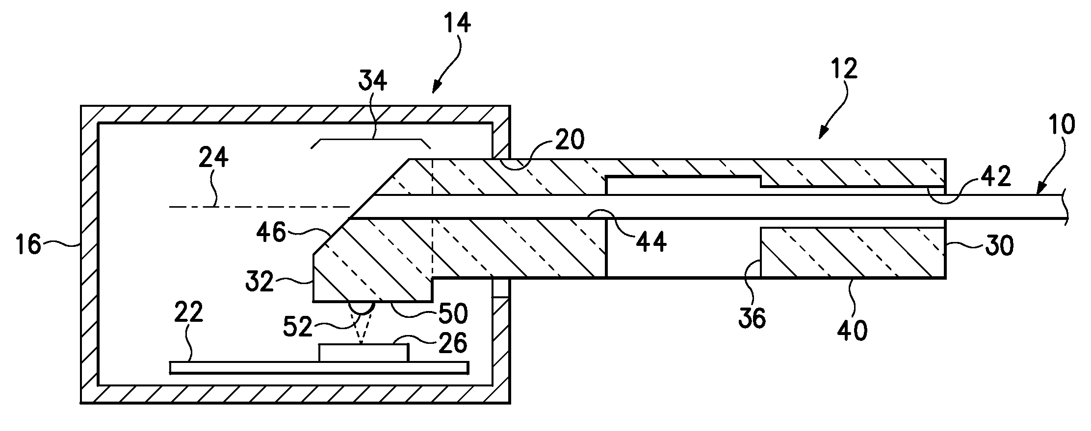 Termination for optic fiber