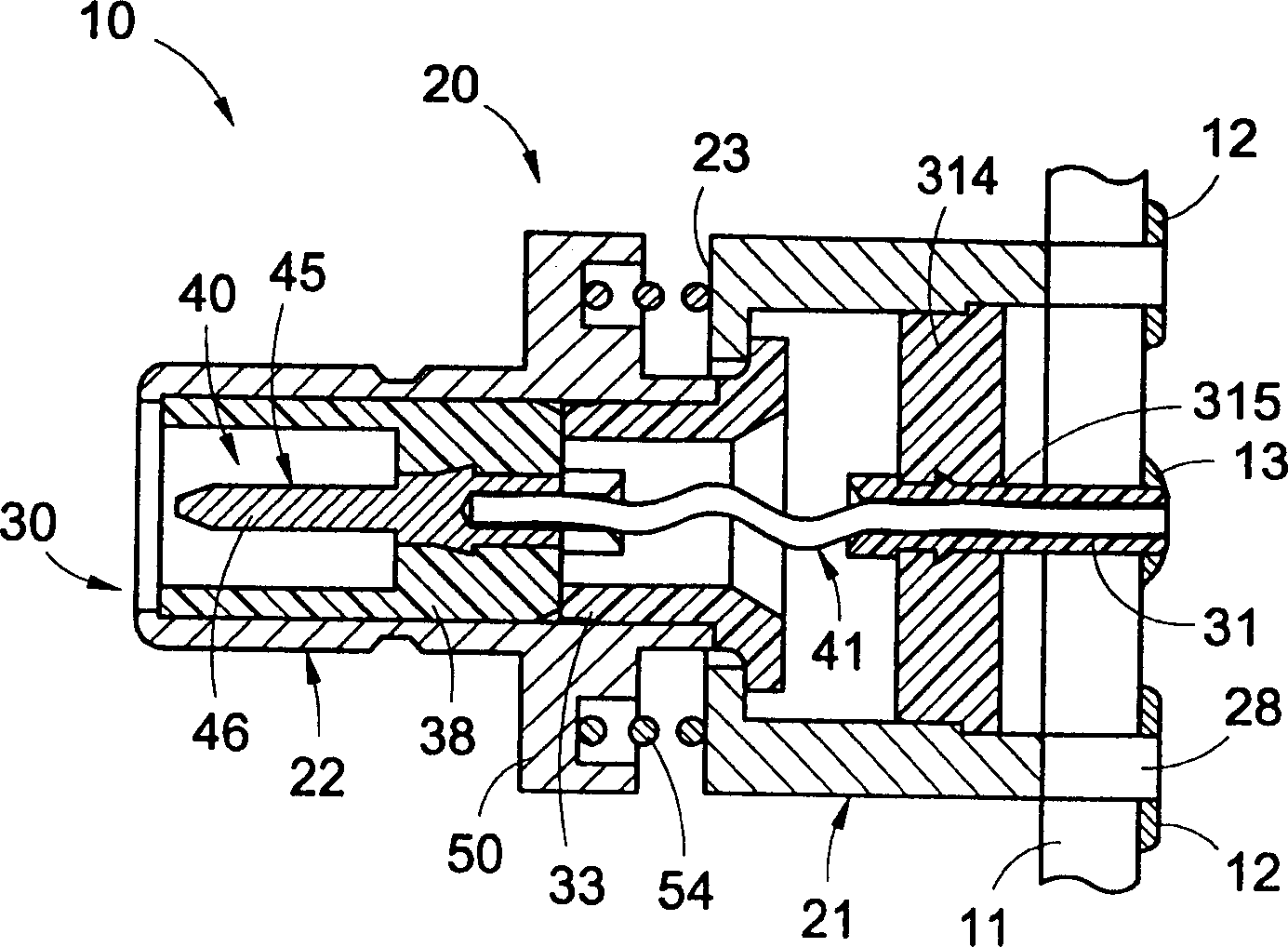 Floating coaxial connector