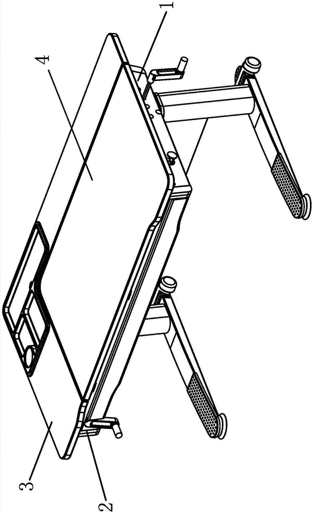 Inclinable-desktop multifunctional desk