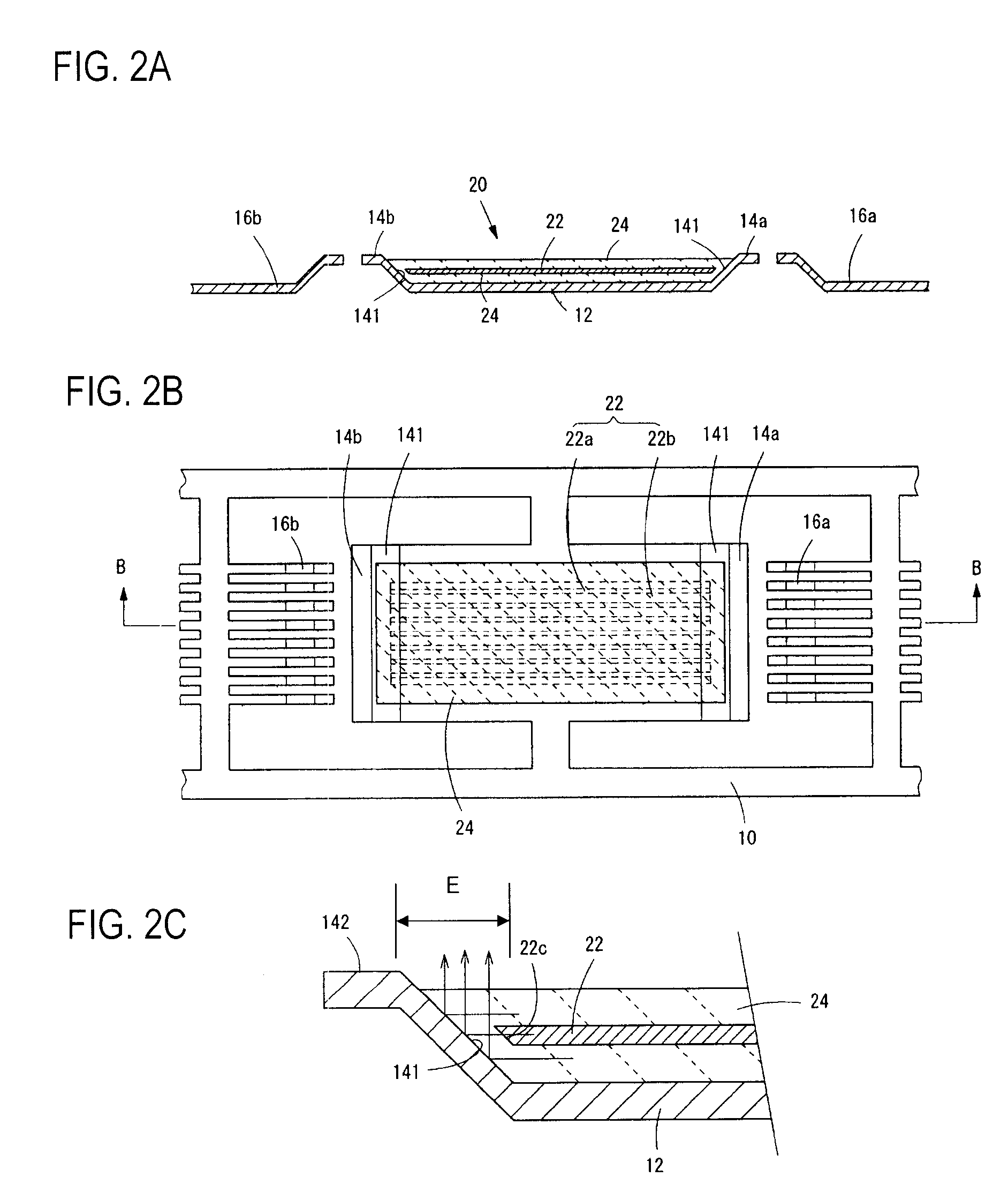 Package for photoelectric wiring and lead frame