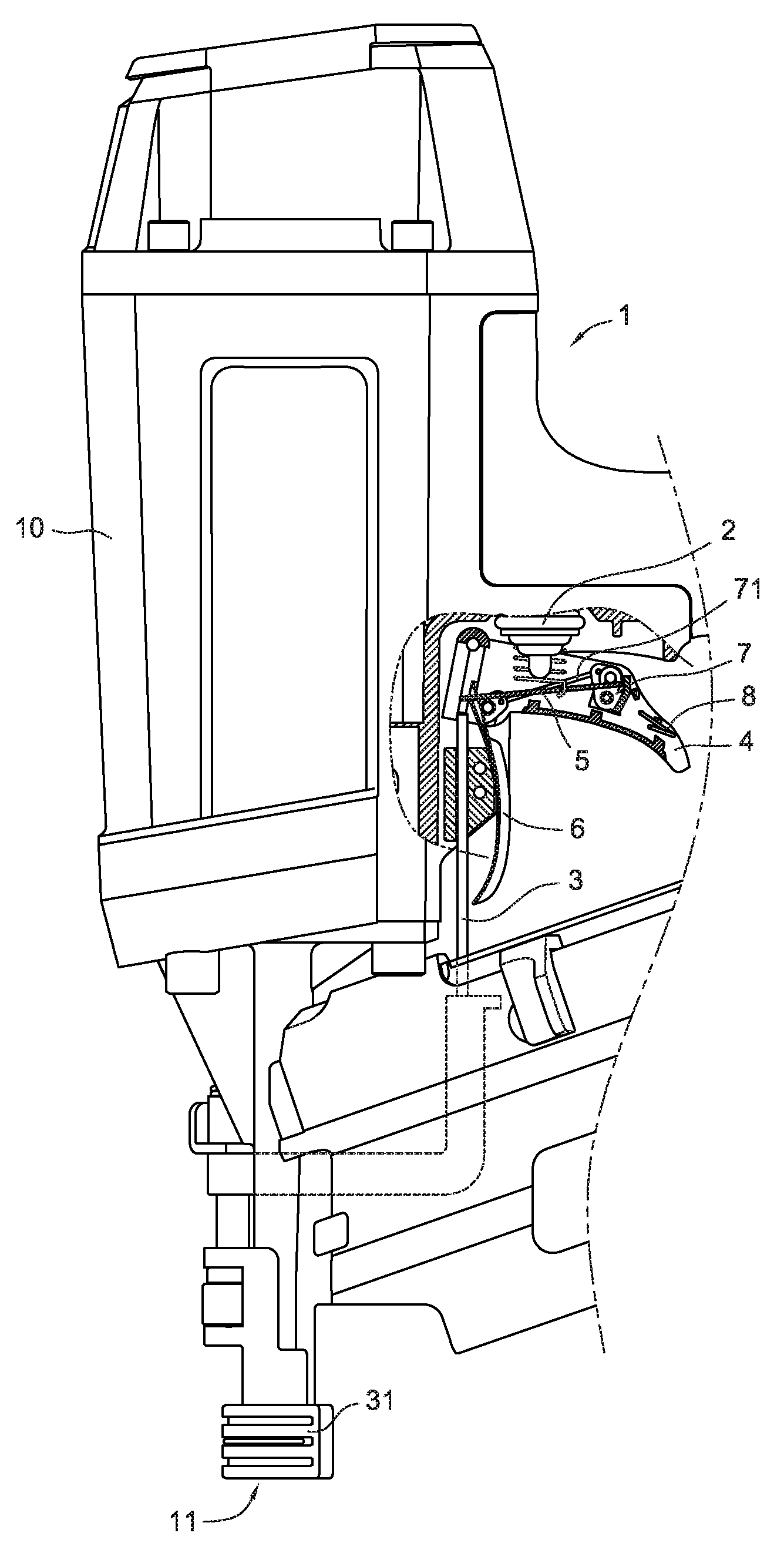 Trigger Switch Mechanism for Nail Gun