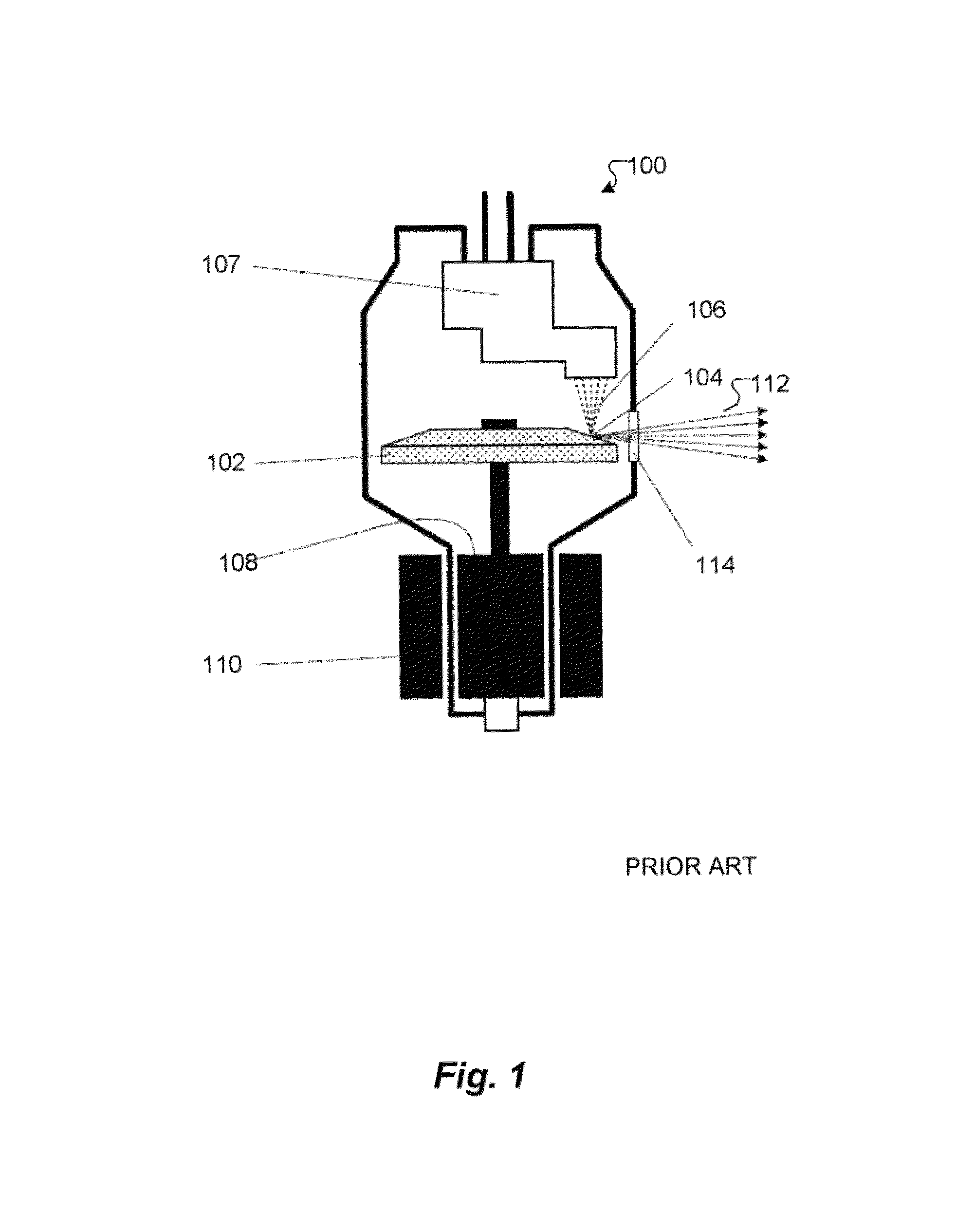 X-ray tube with rotating anode aperture